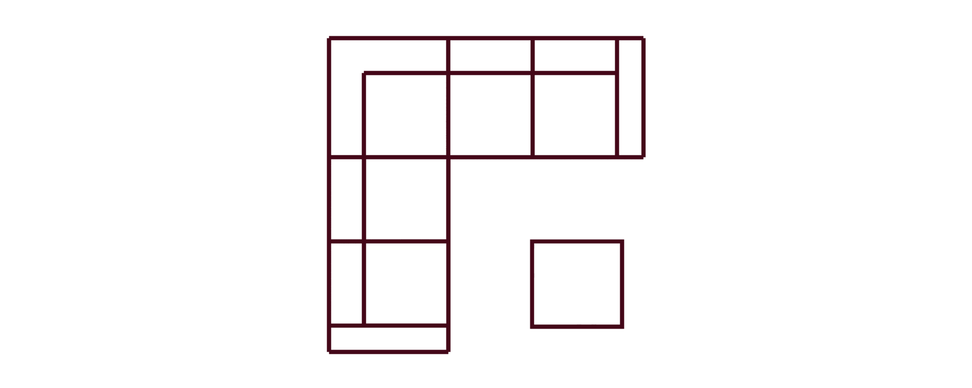 L-Shape Sectional Sofa with Ottoman