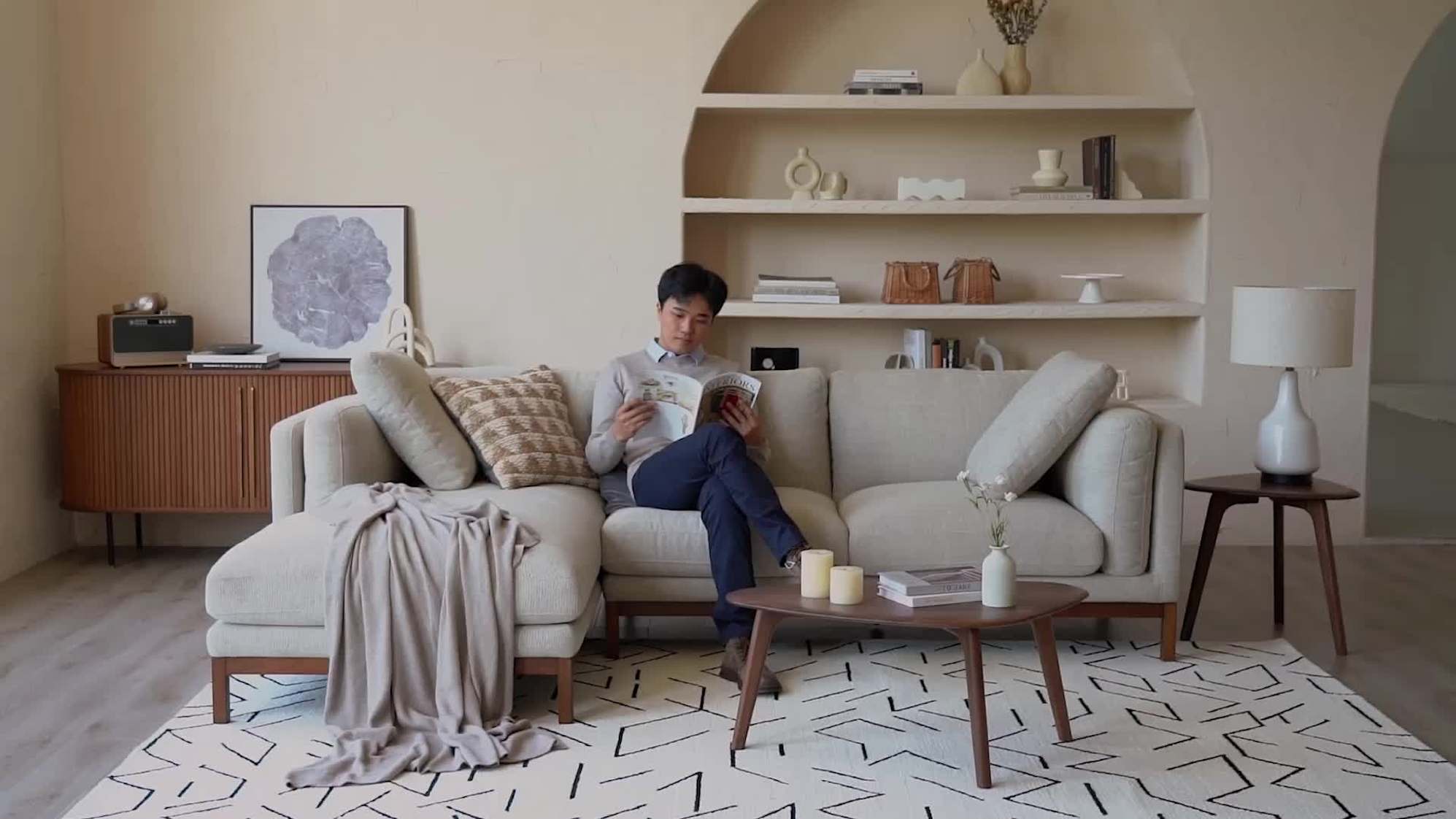 Owen Chaise Sectional Sofa 1