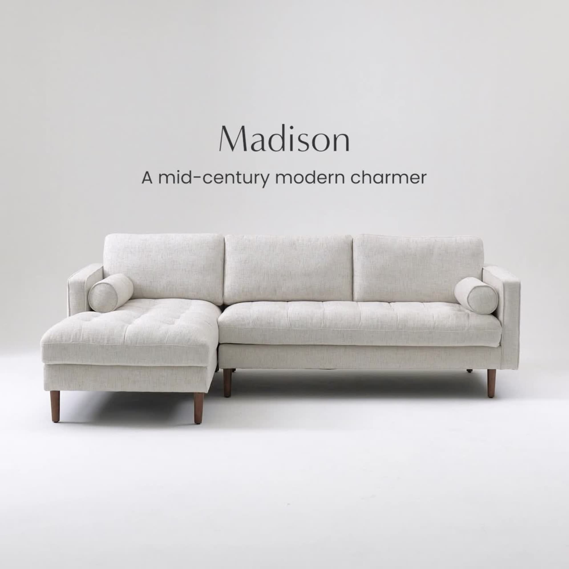 Madison Chaise Sectional Sofa with Ottoman 1