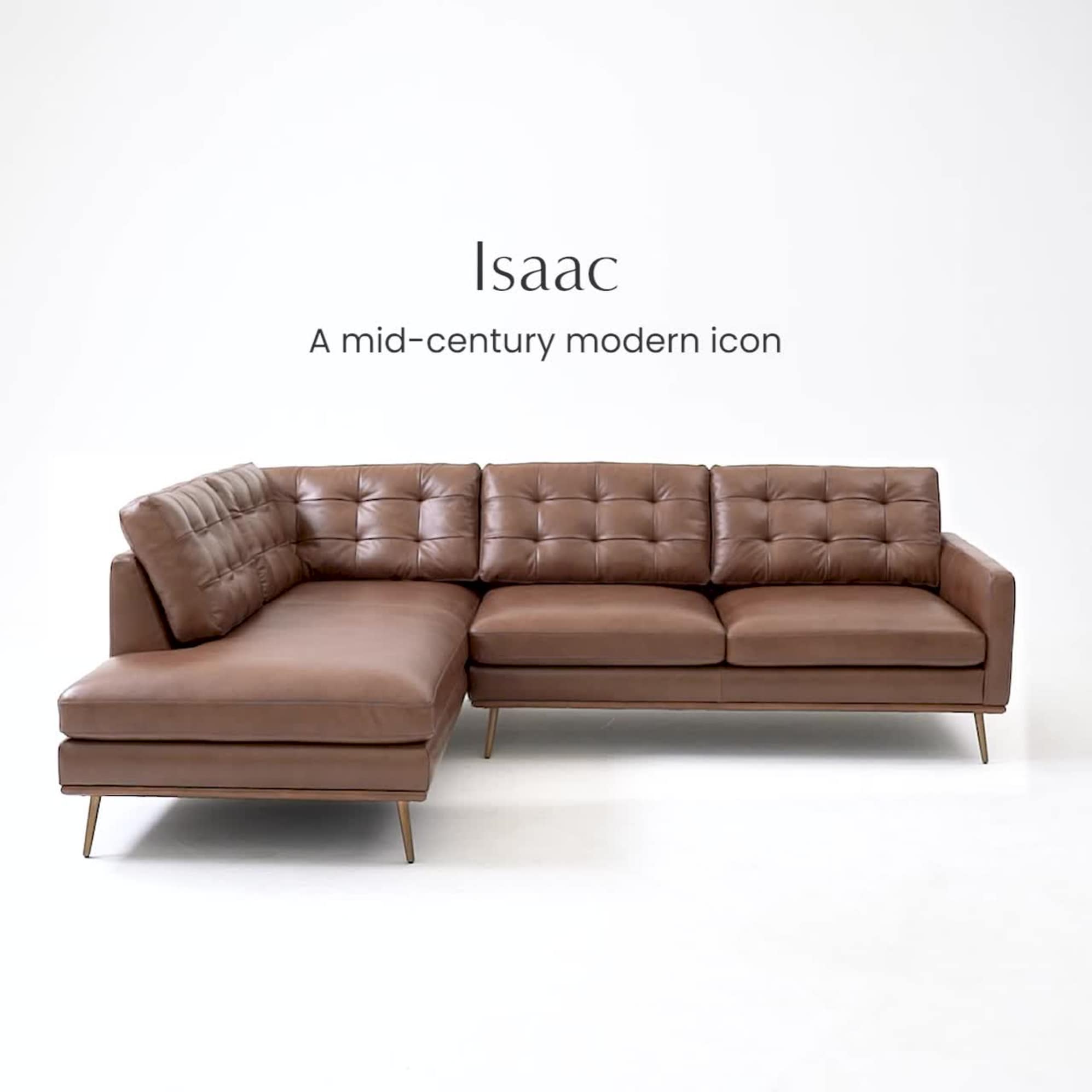 Isaac Leather 3 Seater Sofa 1