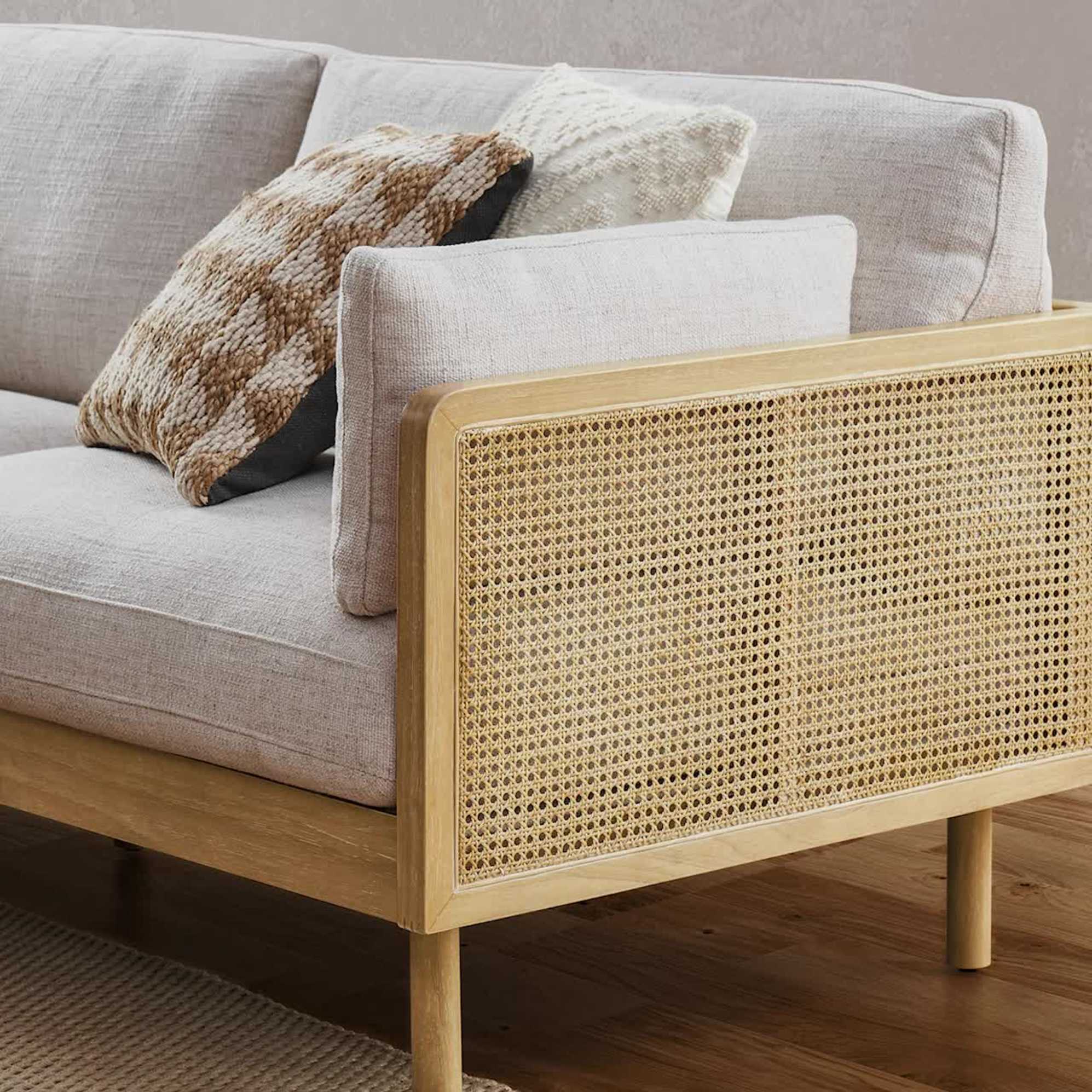 Lucia Cane Sofa, White Wash 4