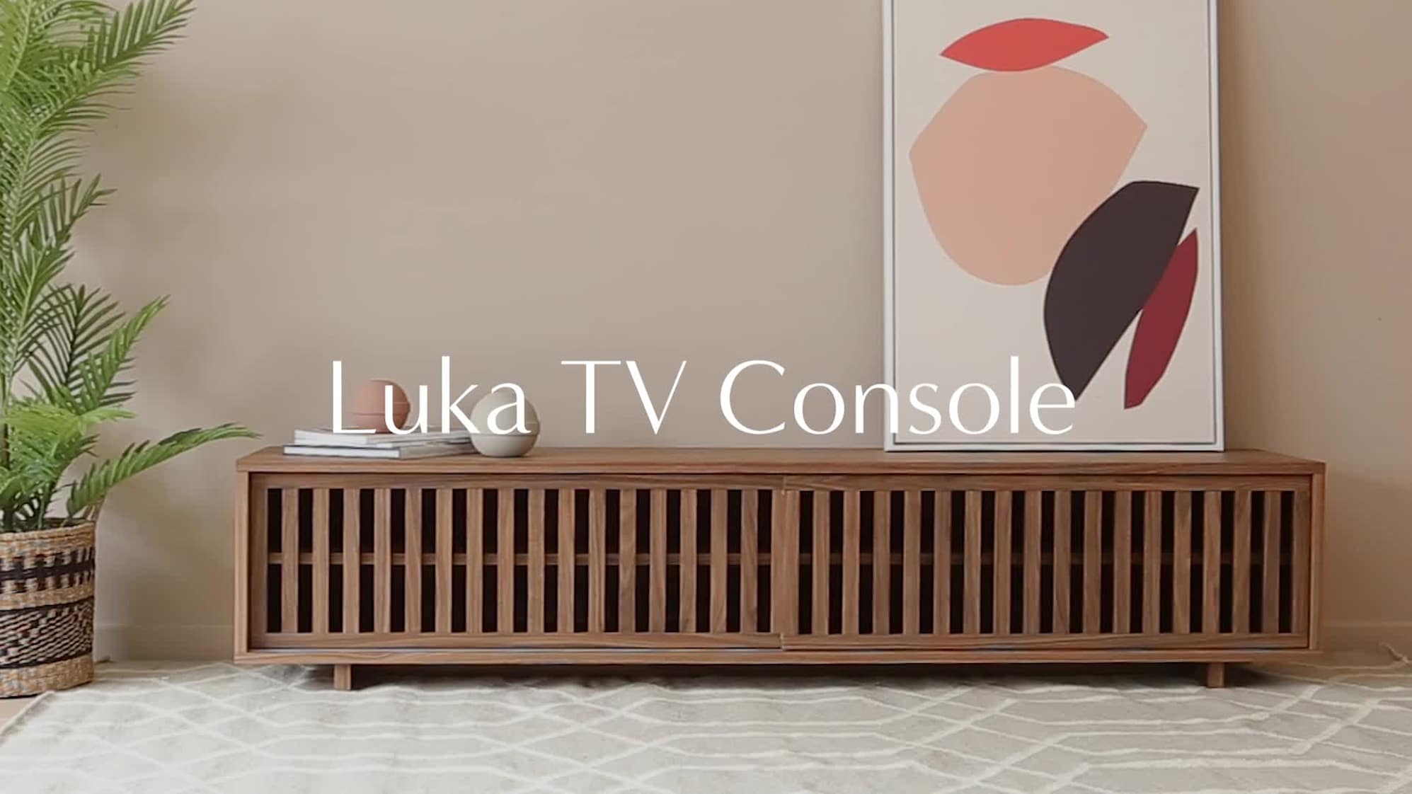 Luka TV Unit, Walnut 1