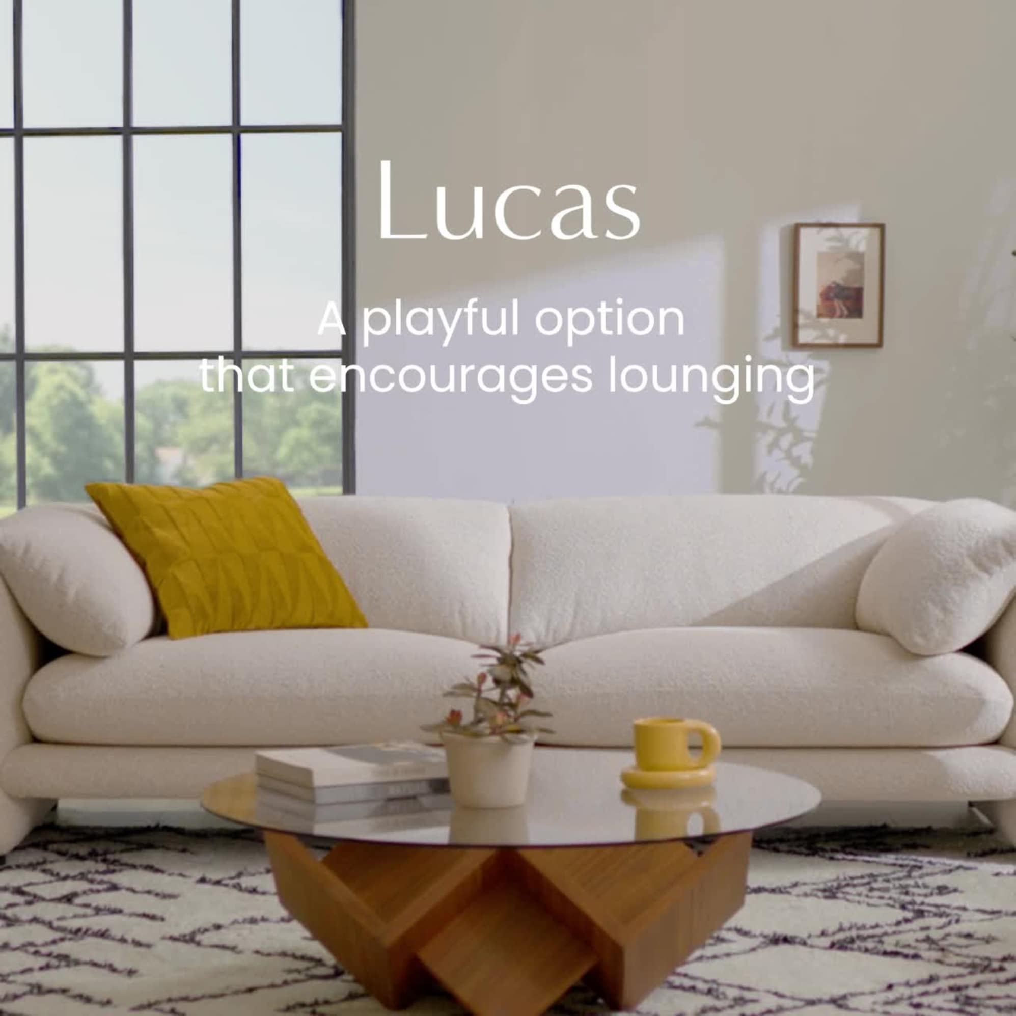Lucas Performance Bouclé Sofa 1