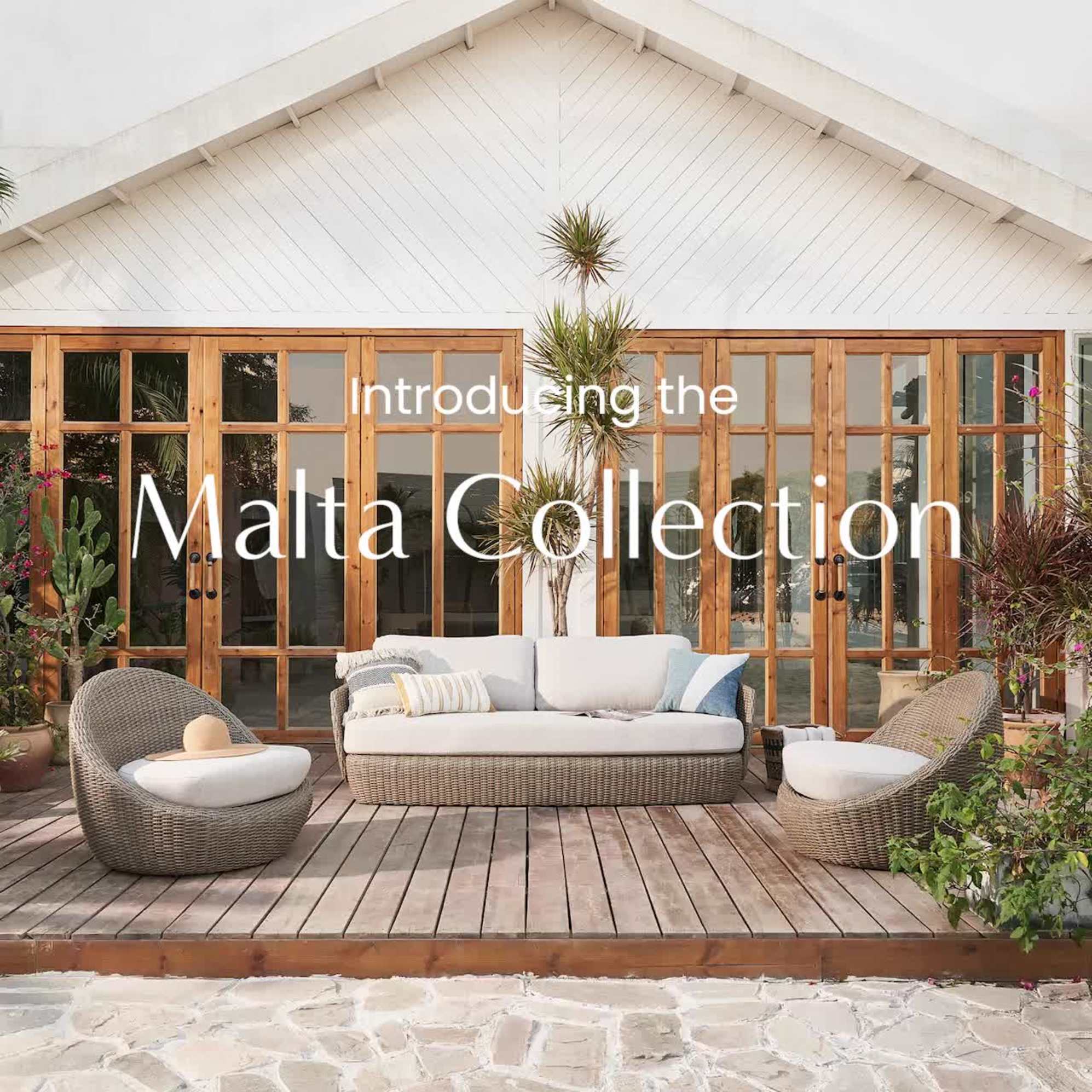 Malta Outdoor Round Drum Coffee Table 1