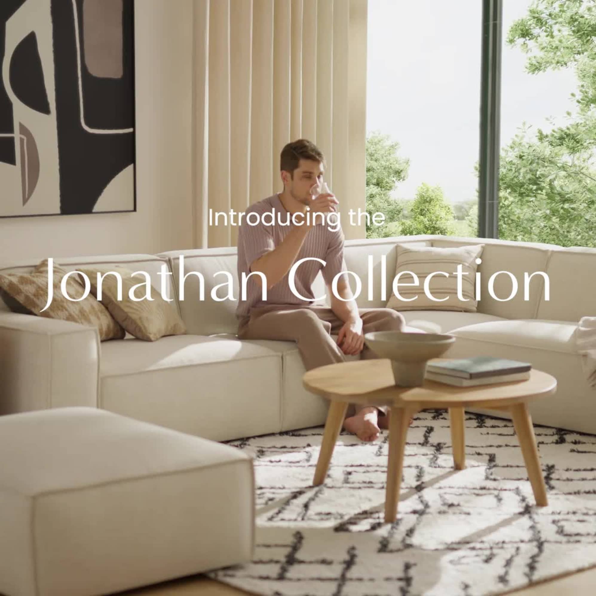 Jonathan Sofa with Ottoman 1
