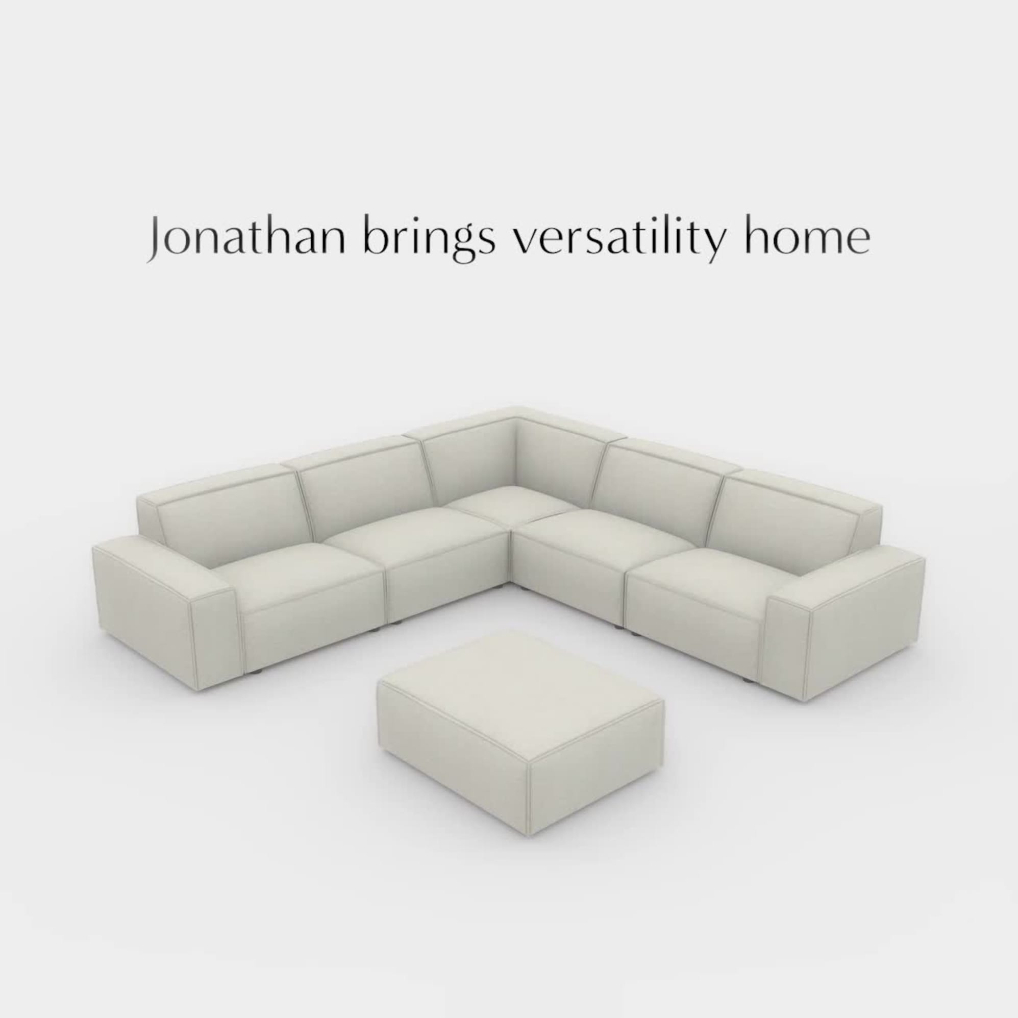 Jonathan Chaise Sectional Sofa with Ottoman 5