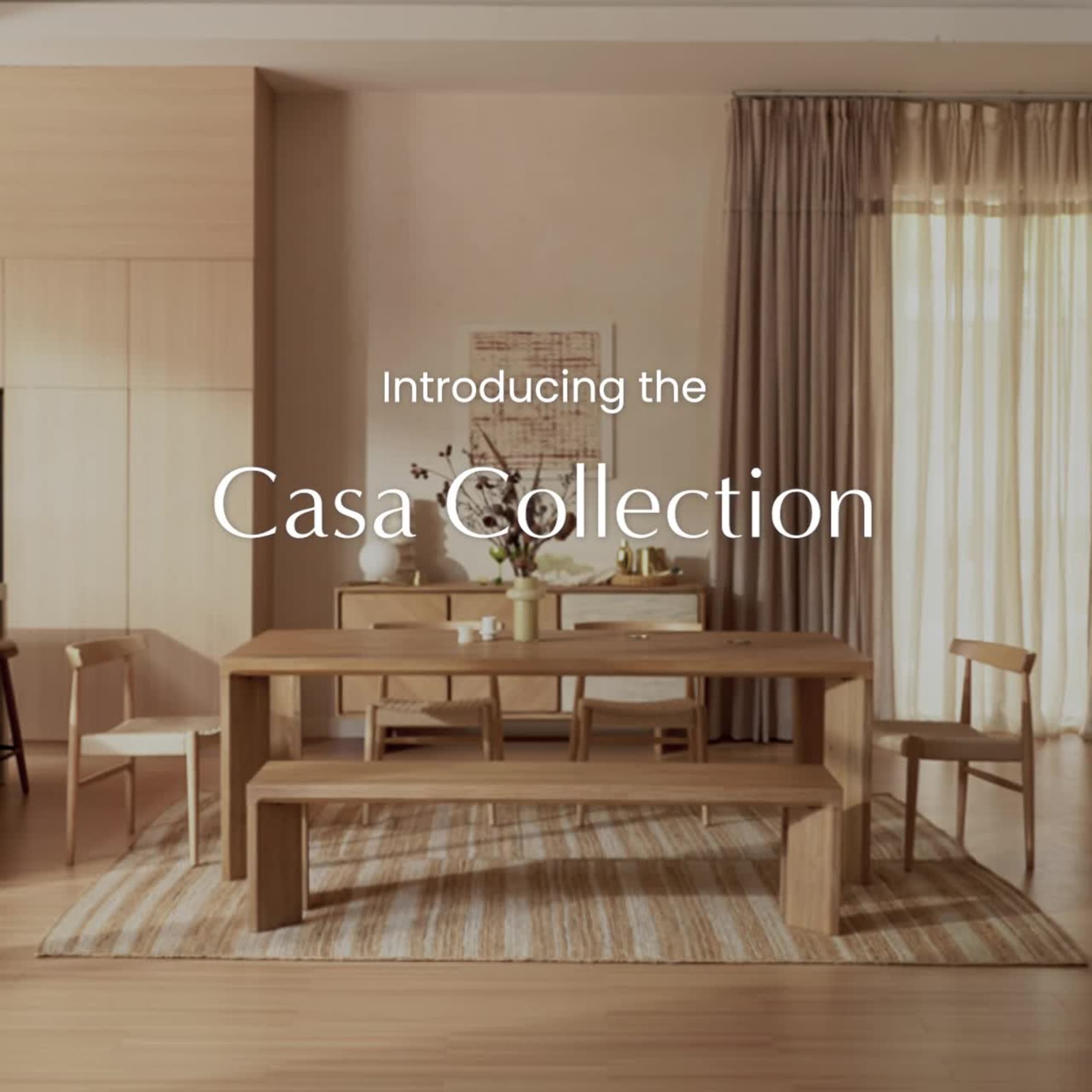 Casa Dining Table with Bench Set 1