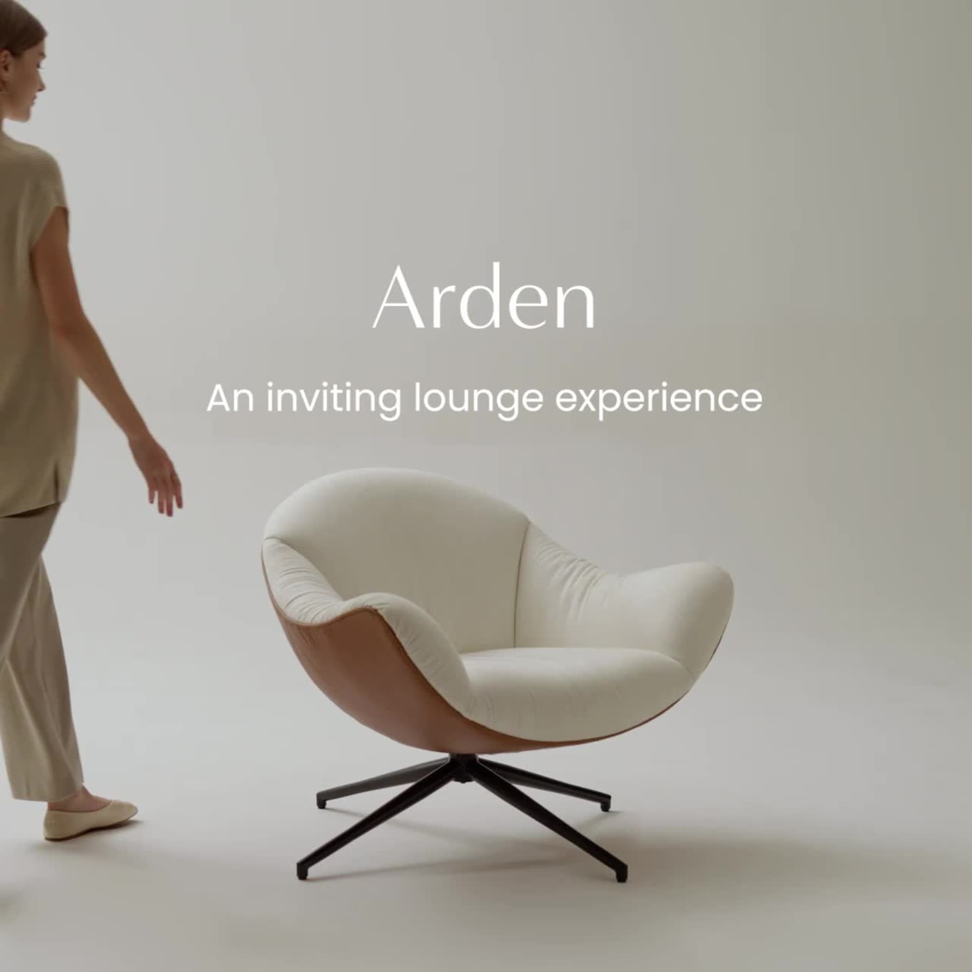 Arden Leather Swivel Armchair 1