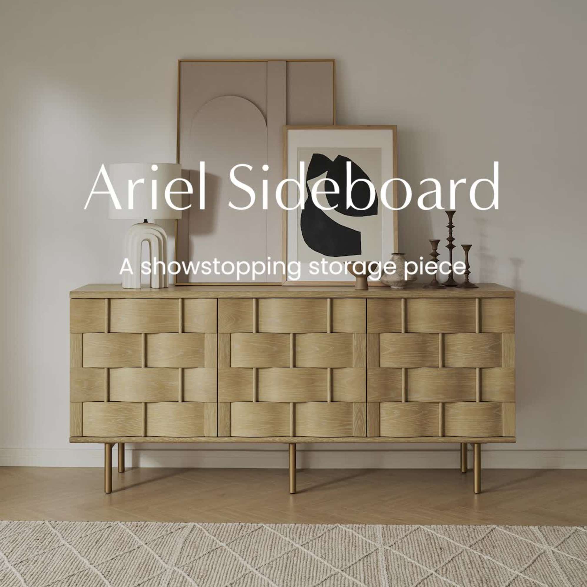 Ariel Sideboard, Whitewashed Oak 1