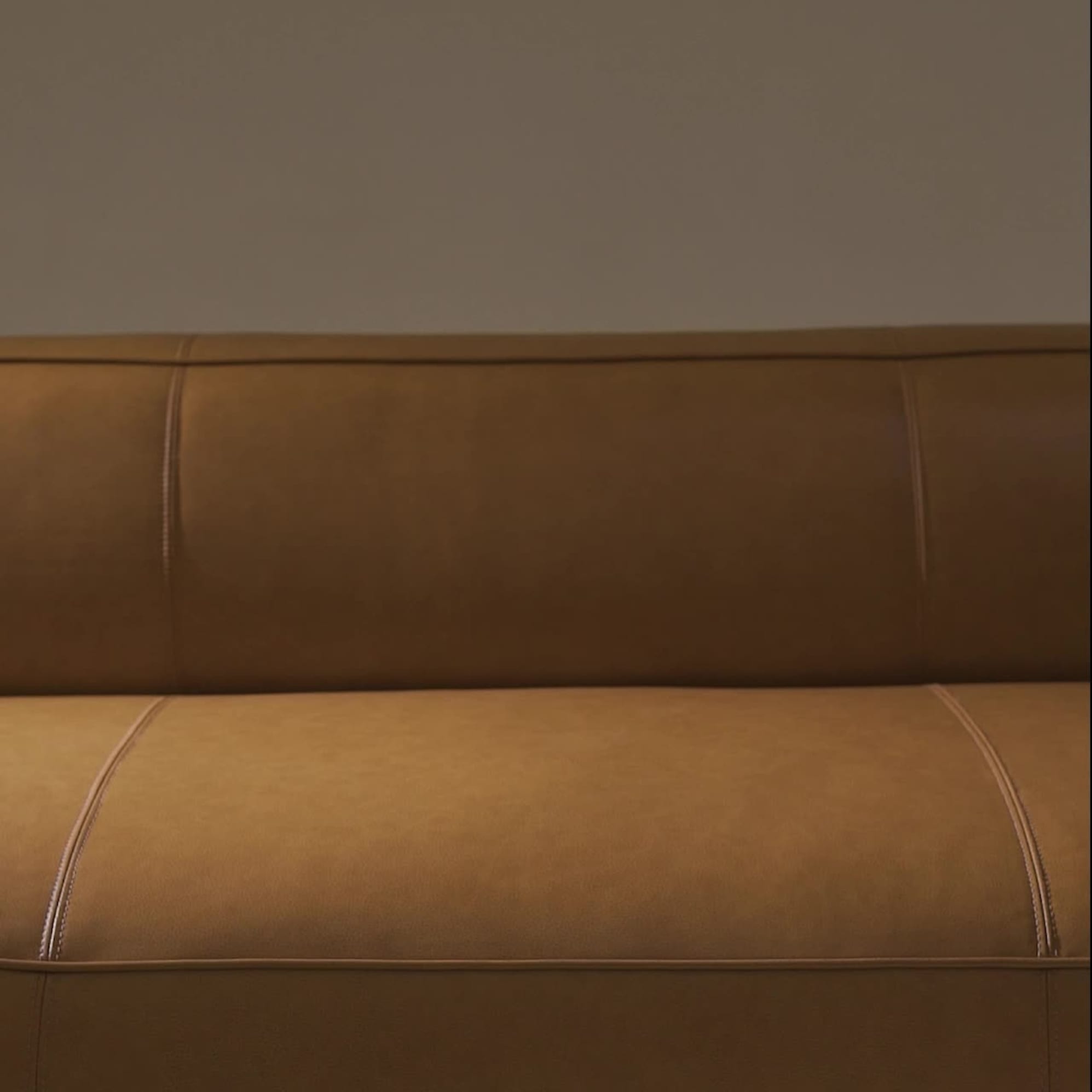 Madison Leather 3 Seater Sofa with Ottoman 8