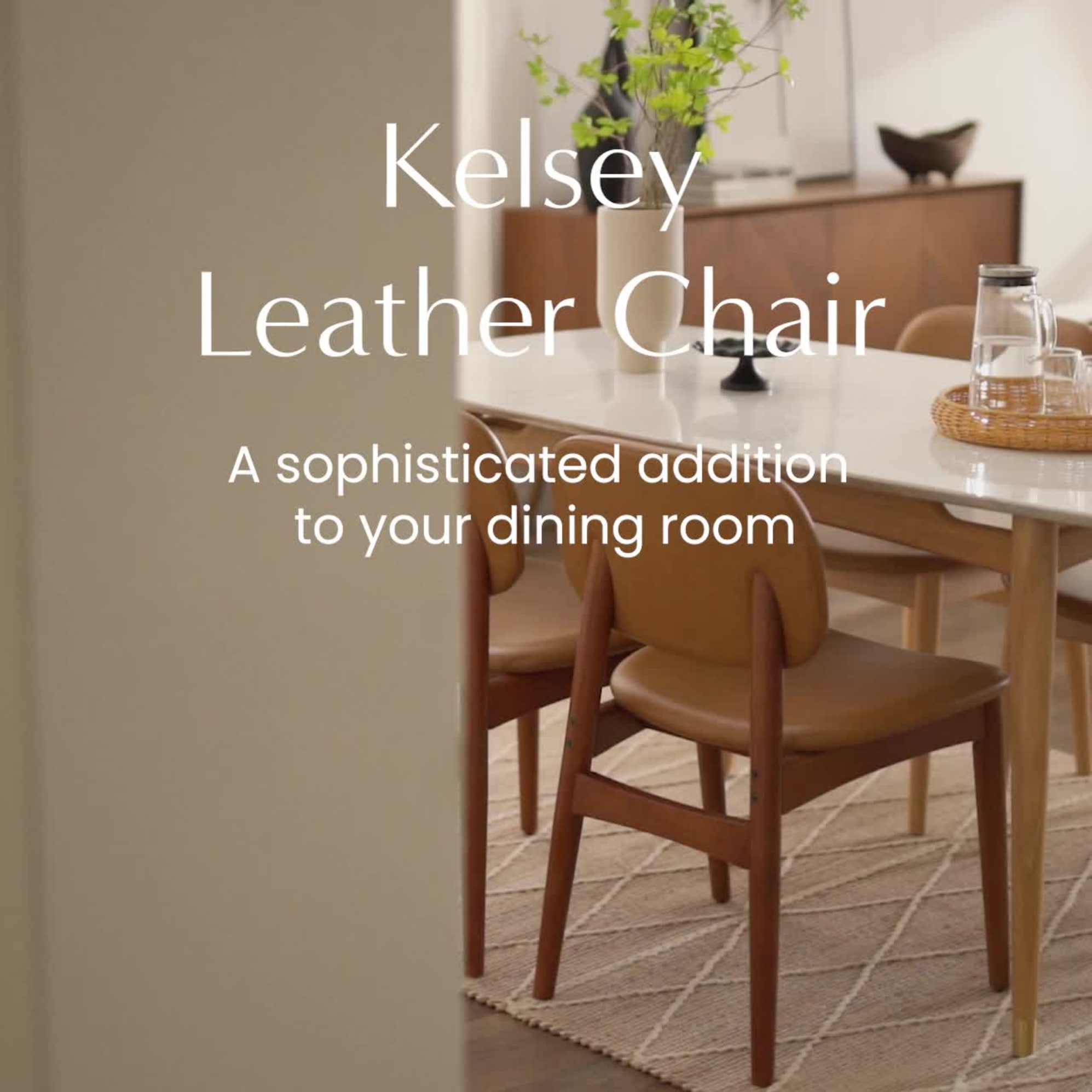 ダイニングテーブル kelsey Kelsey Marble Dining Table with 4 Leather Chairs, White Wash