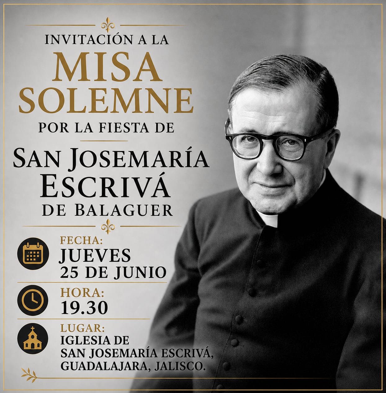 Misa Solemne por la Fiesta de San Josemaría Escrivá