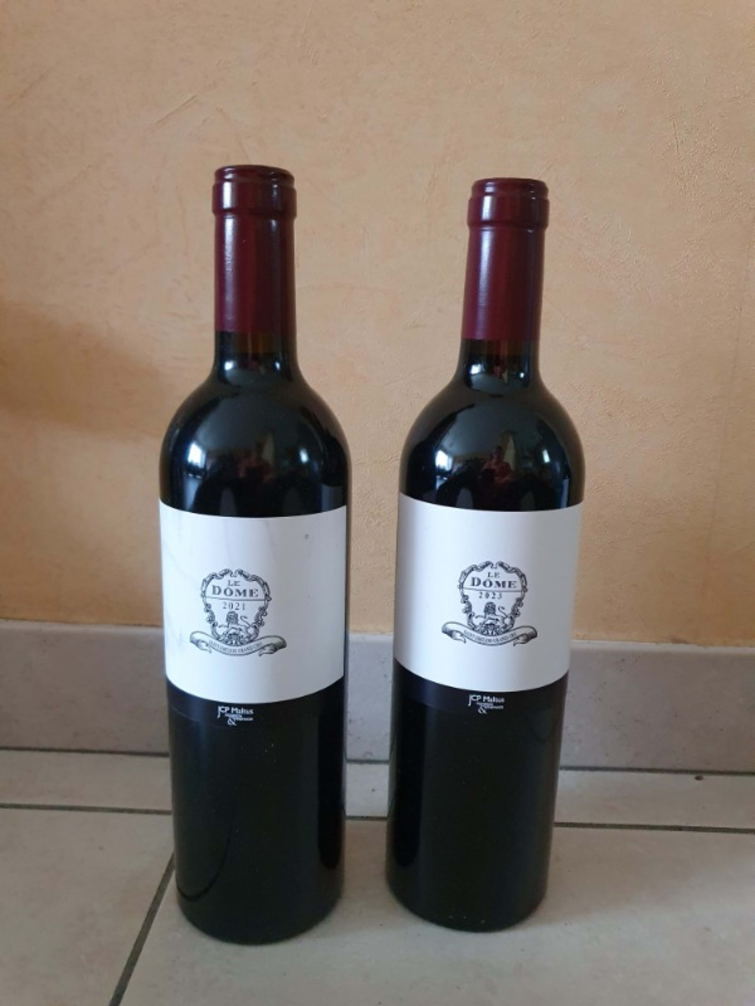2 x Le Dôme, Jcp maltus, Saint-Émilion Grand Cru, 2021 et 2023