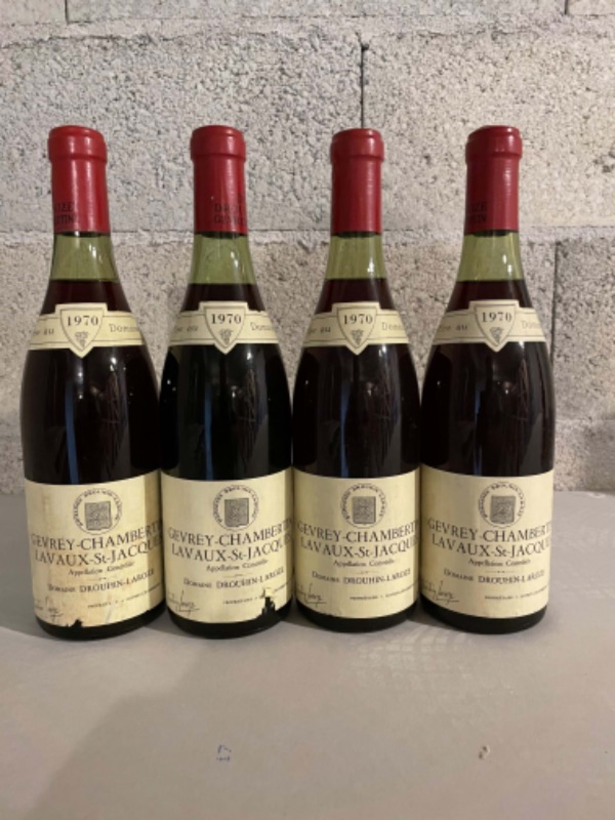 4 x Gevrey-Chambertin, Lavaux Saint Jacques, Drouhin Laroze, 1970