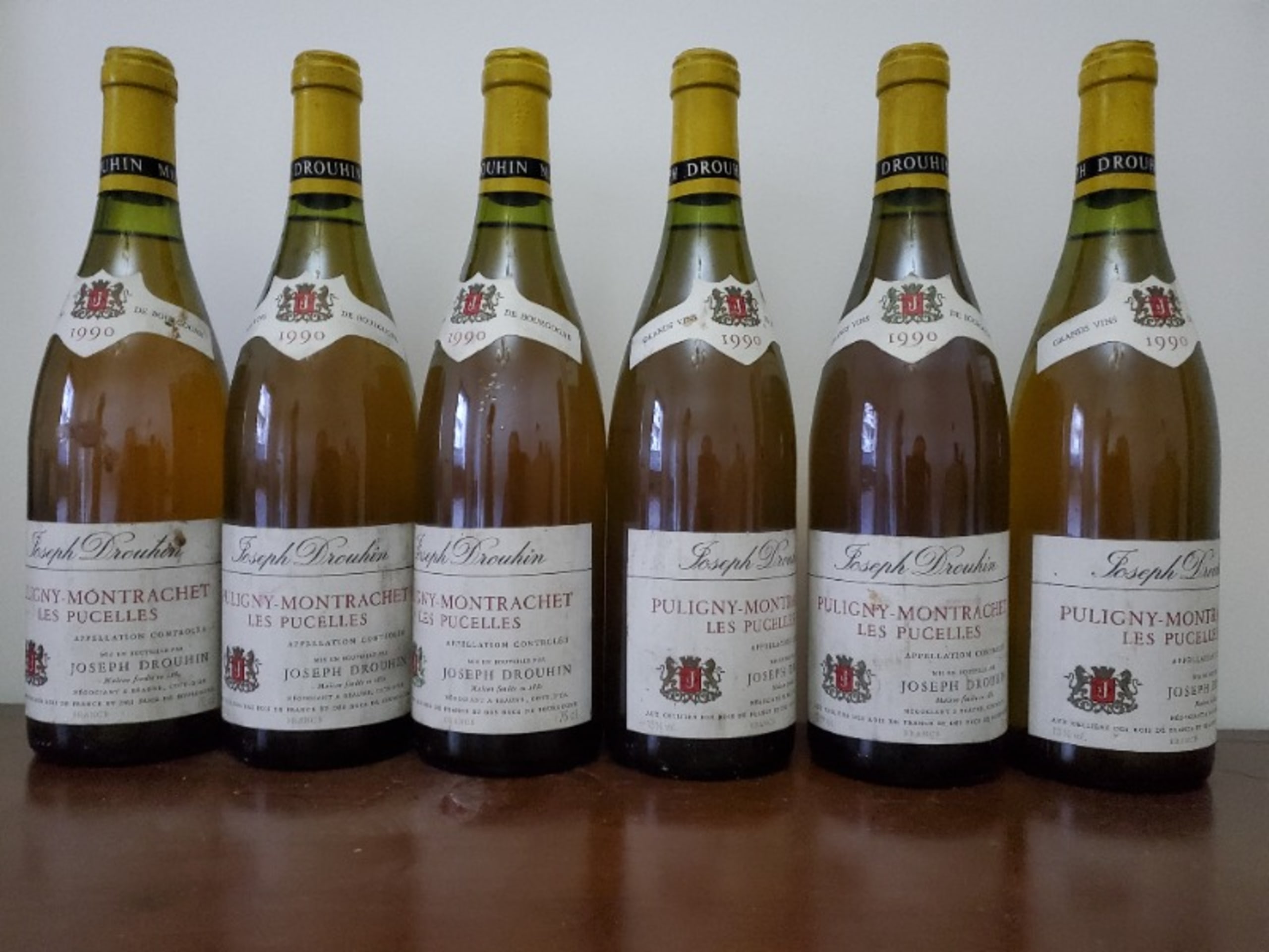 6 x Puligny-Montrachet, les Pucelles, Joseph Drouhin, 1990