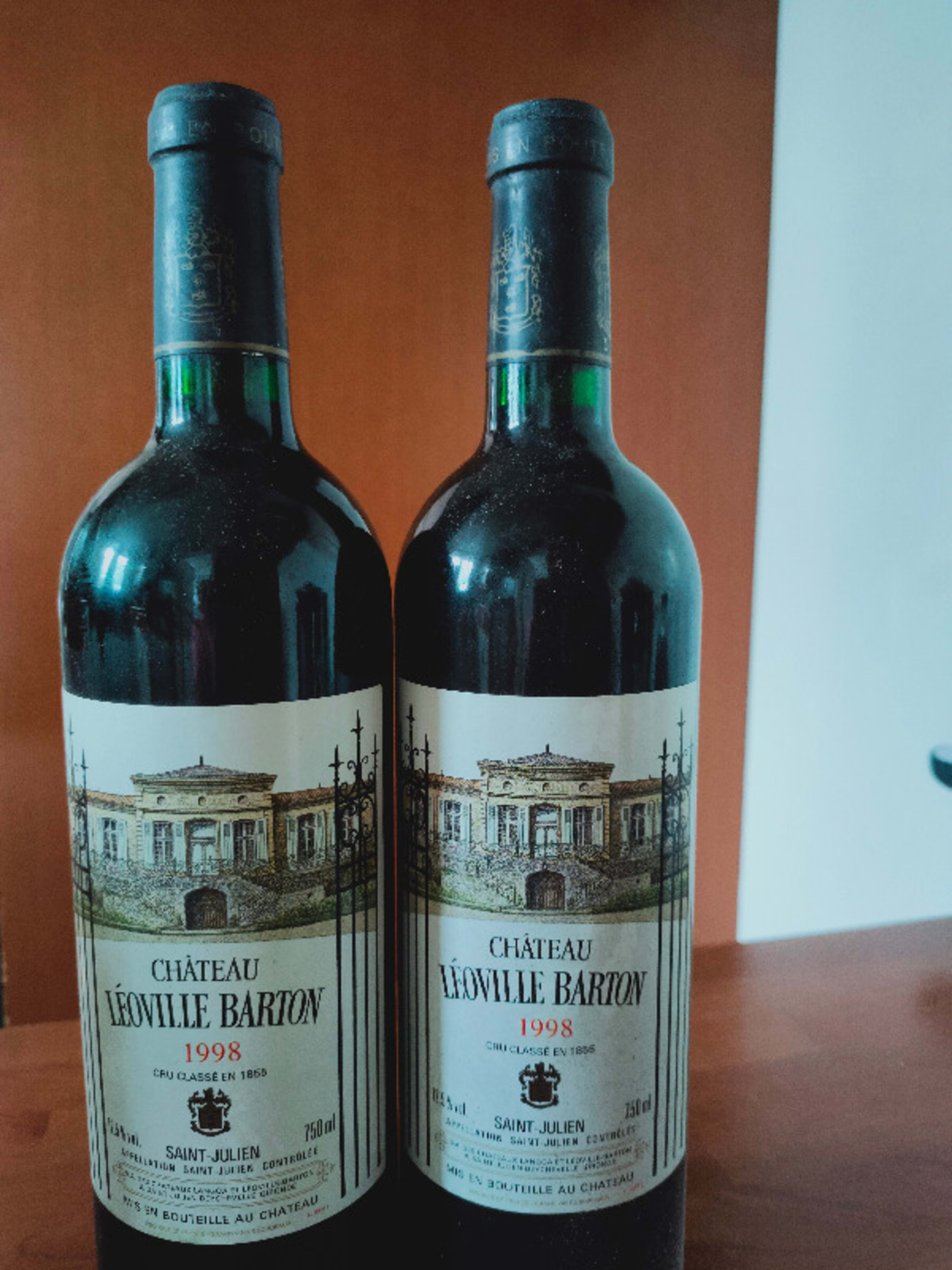 2 x cru classée, Château Léoville Barton, Saint-Julien, 1998