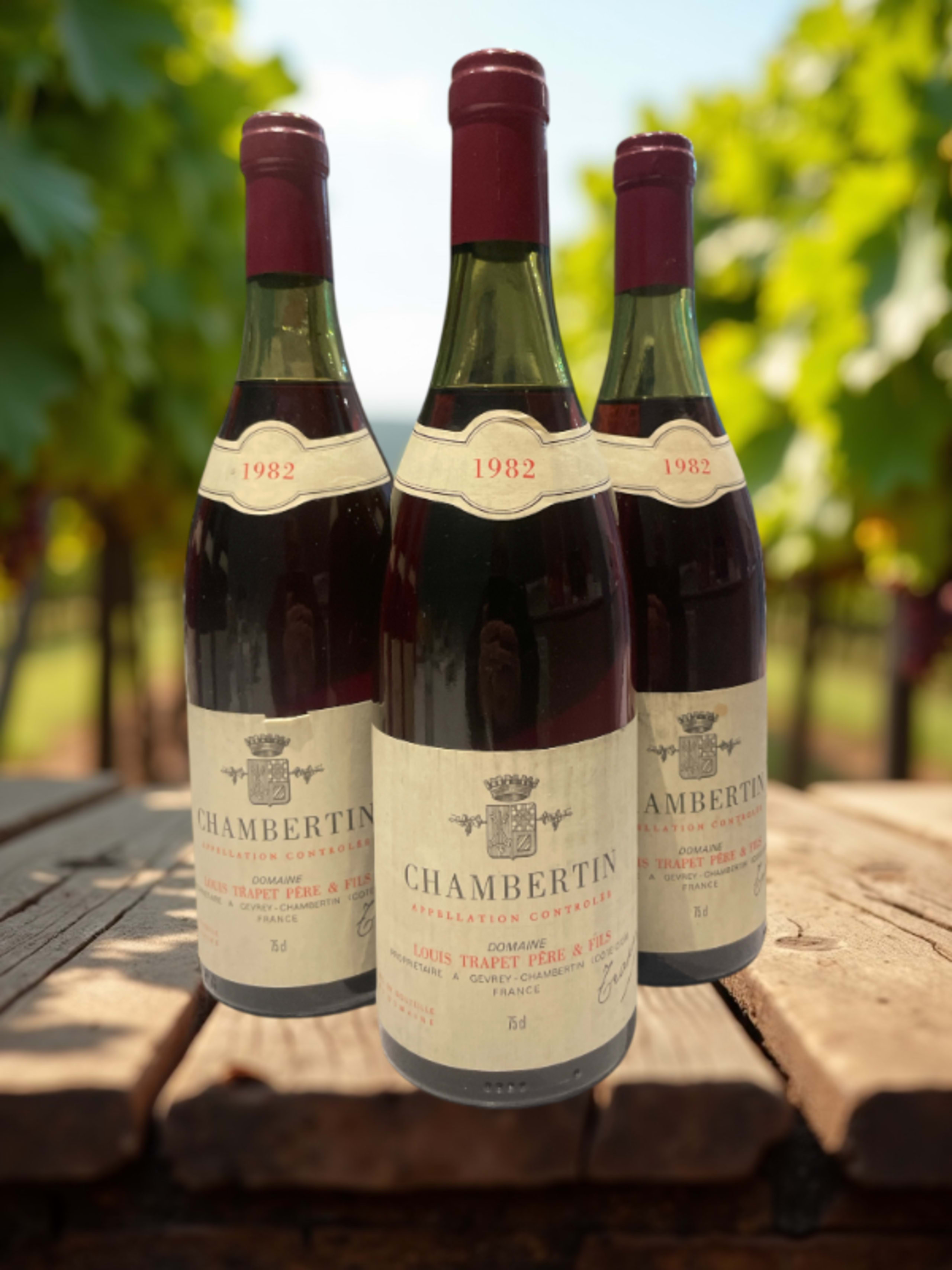 3 x Chambertin, Louis Trapet Père et Fils, 1982