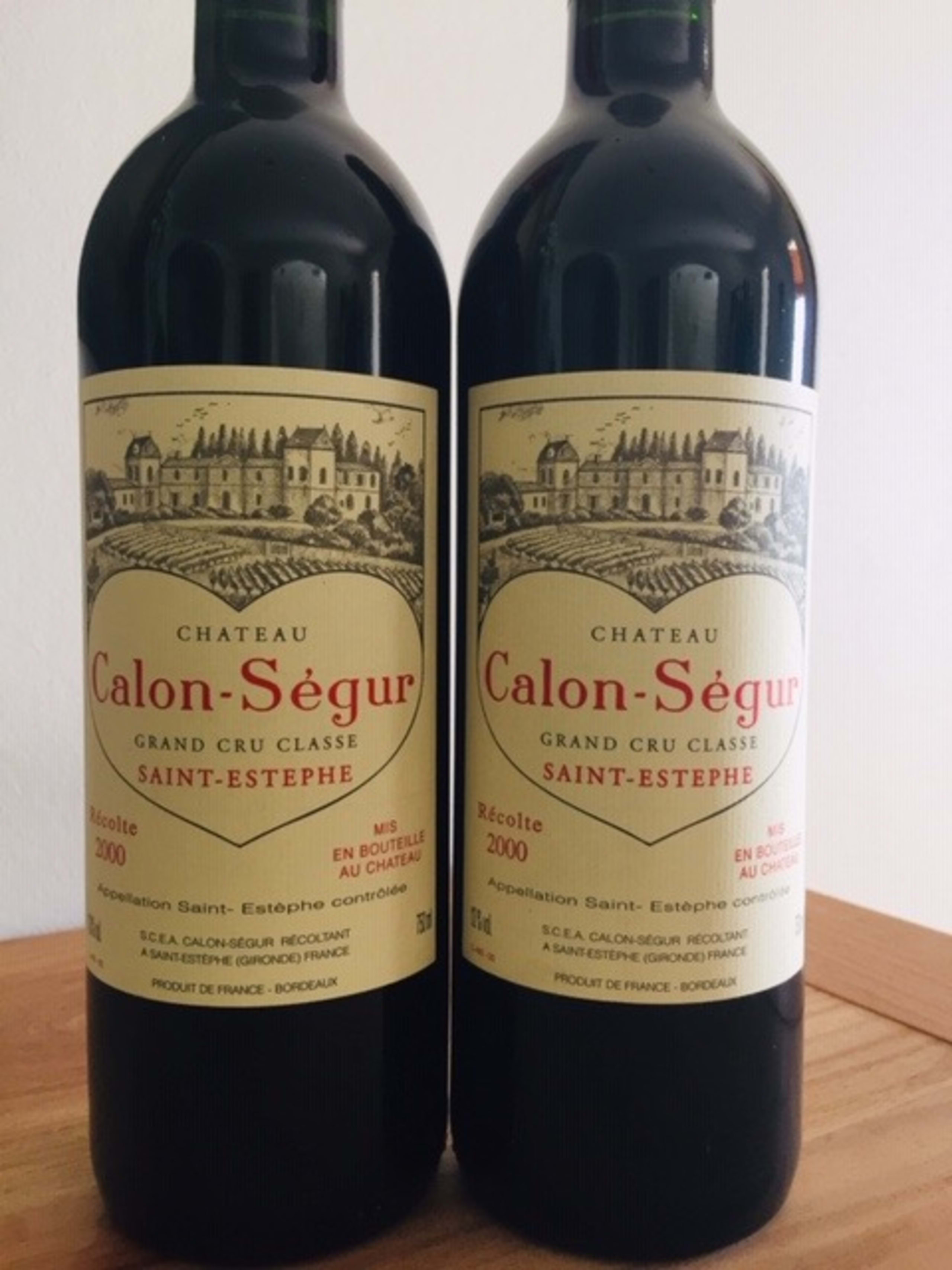 2 x Grand Cru Classé, Château CALON- SEGUR, Saint-Estèphe, 2000