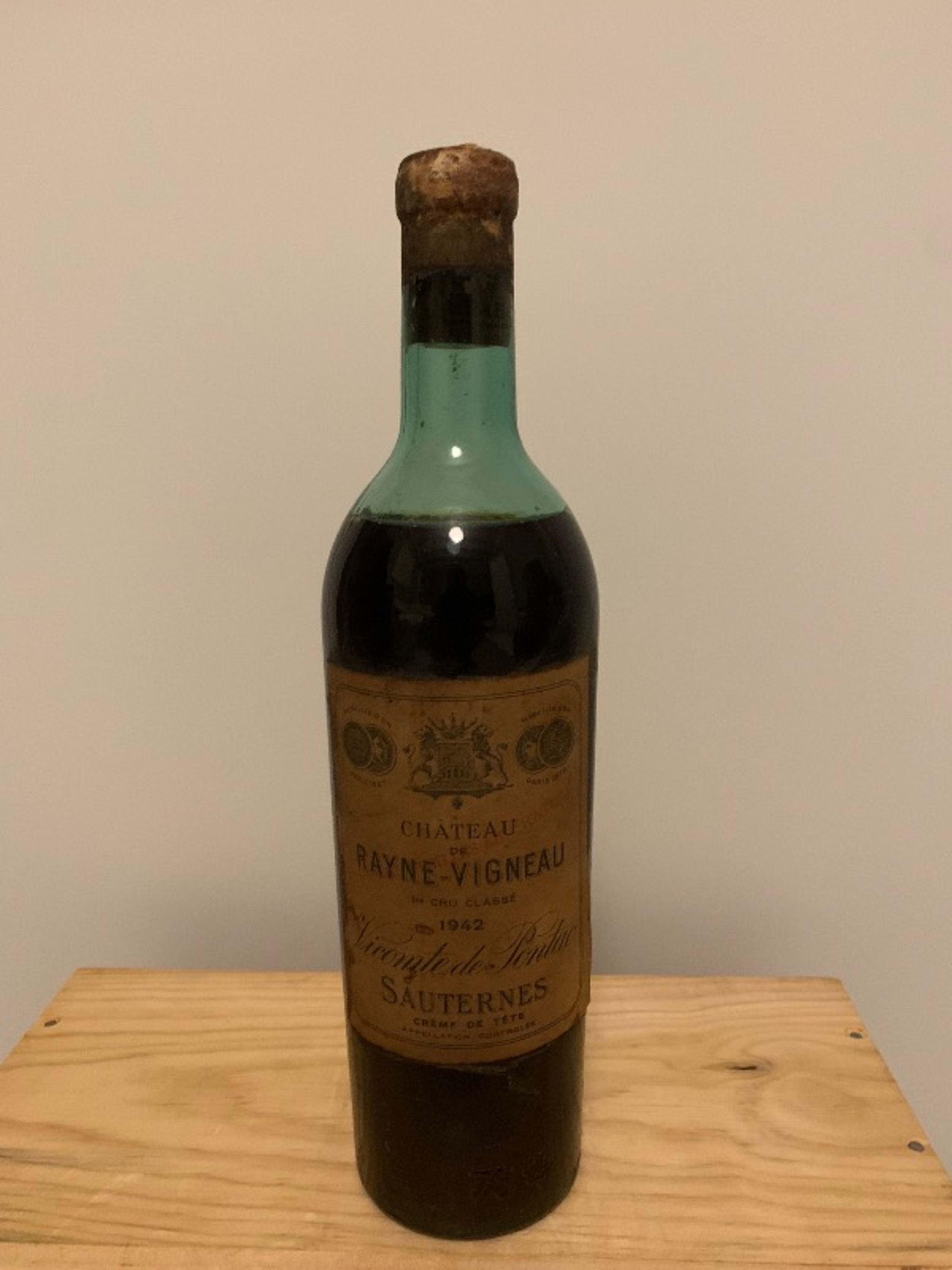 Crème de tête, château de Rayne-Vigneau, Sauternes, 1942
