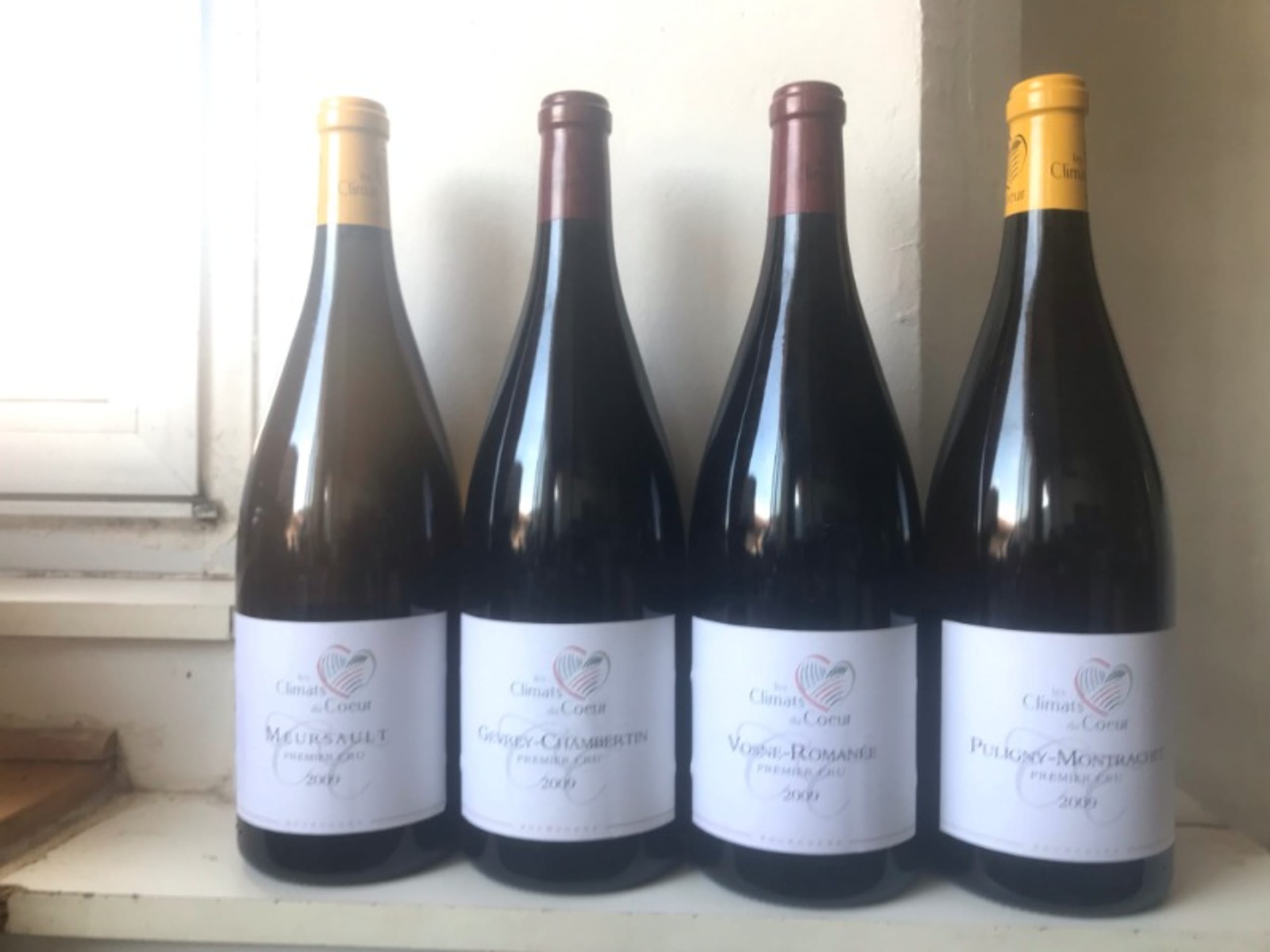CBO/OWC 4 x Meursault / Puligny Montrachet / Vosne Romanée / Gevrey Chambertin (1ers Crus), Les Climats du Coeur, 2009 (MAGNUM)