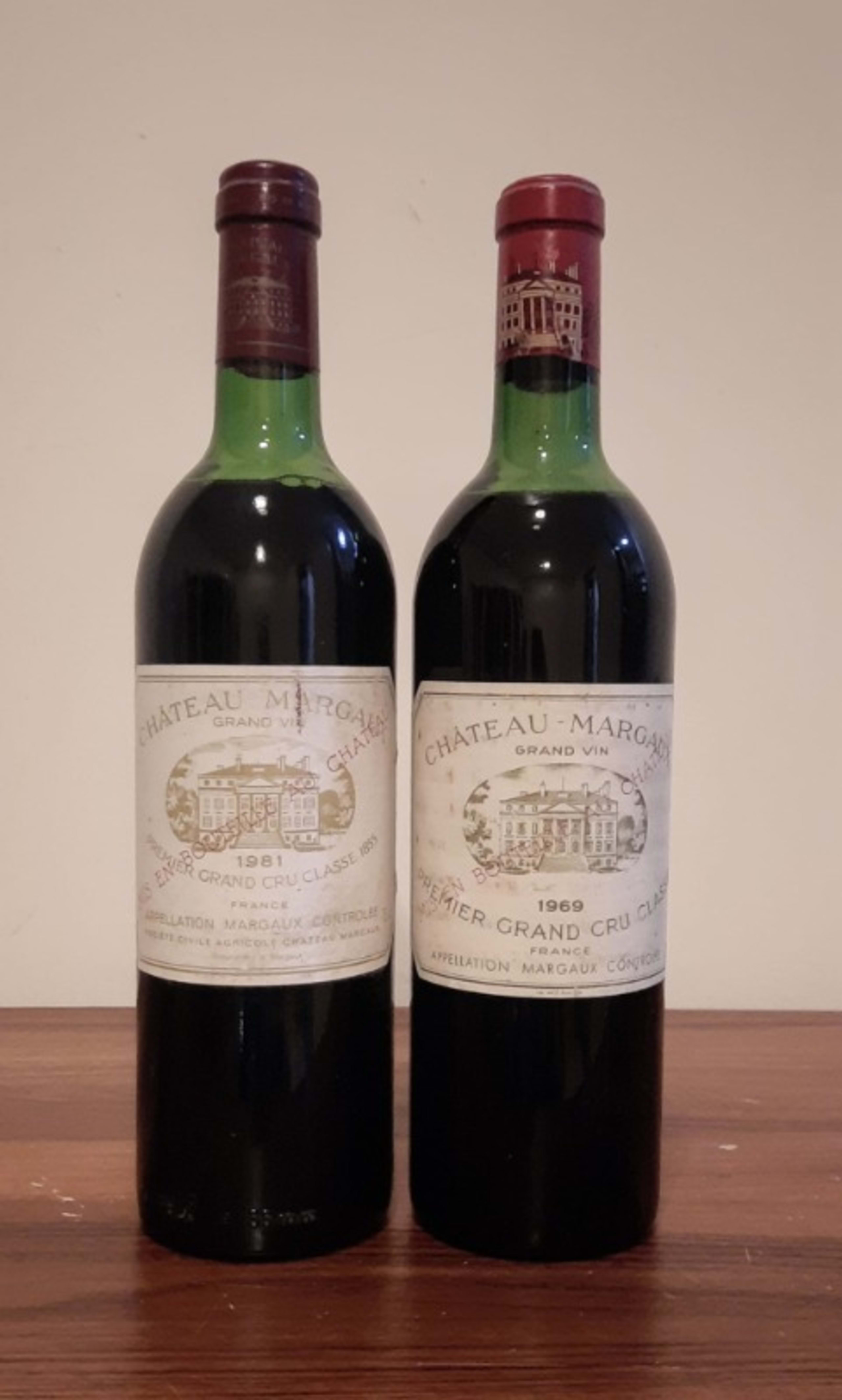 2 x château Margaux, Margaux 1969/1981