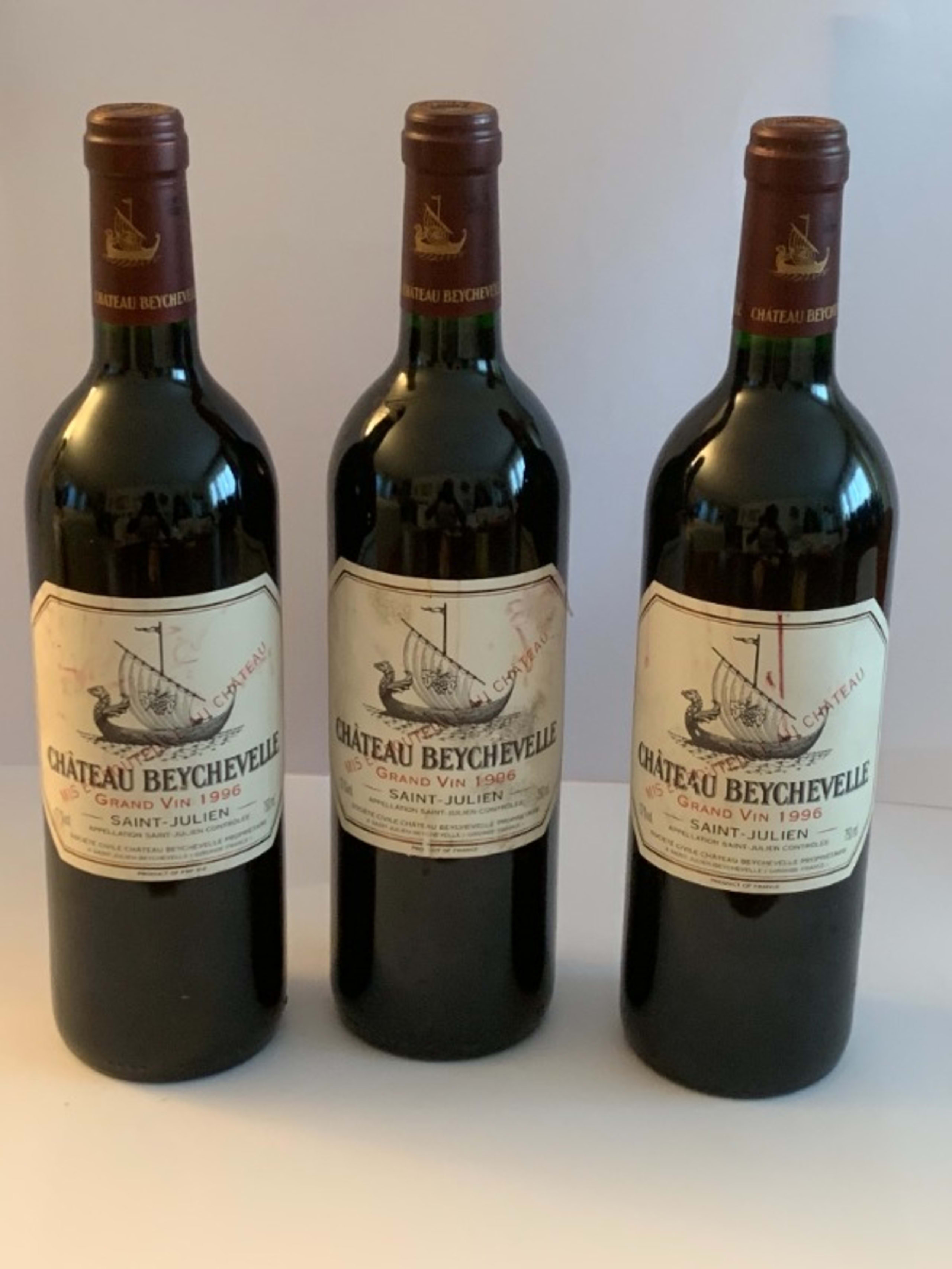 3 x Château Beychevelle, Saint-Julien, 1996