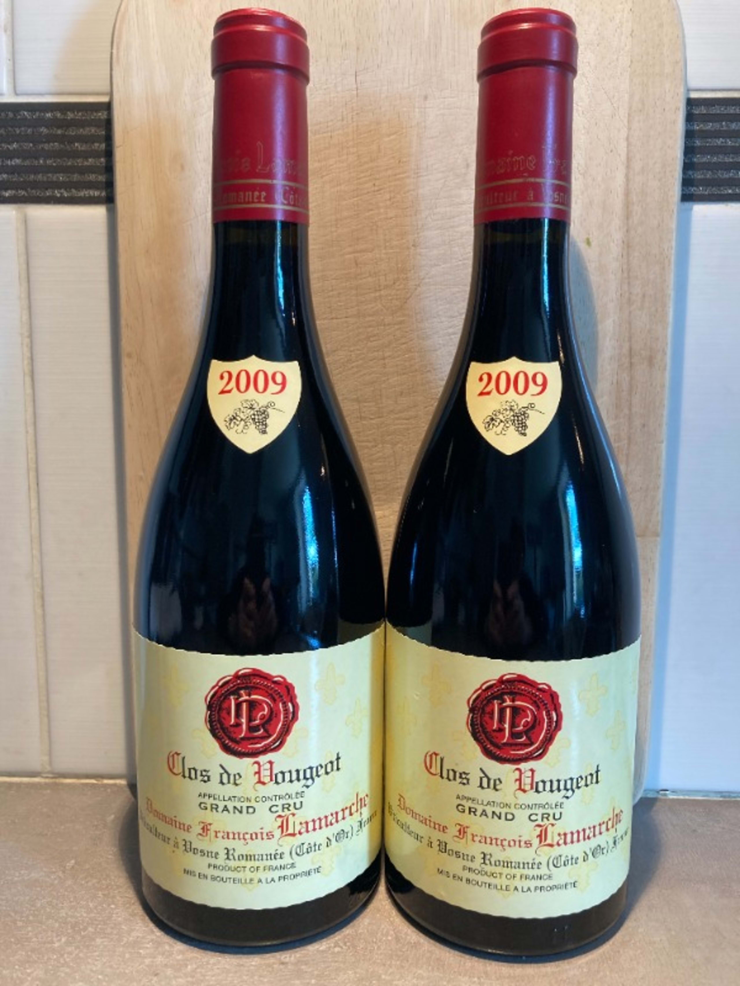 2 x Clos de Vougeot, Grand cru, Domaine François Lamarche, 2009