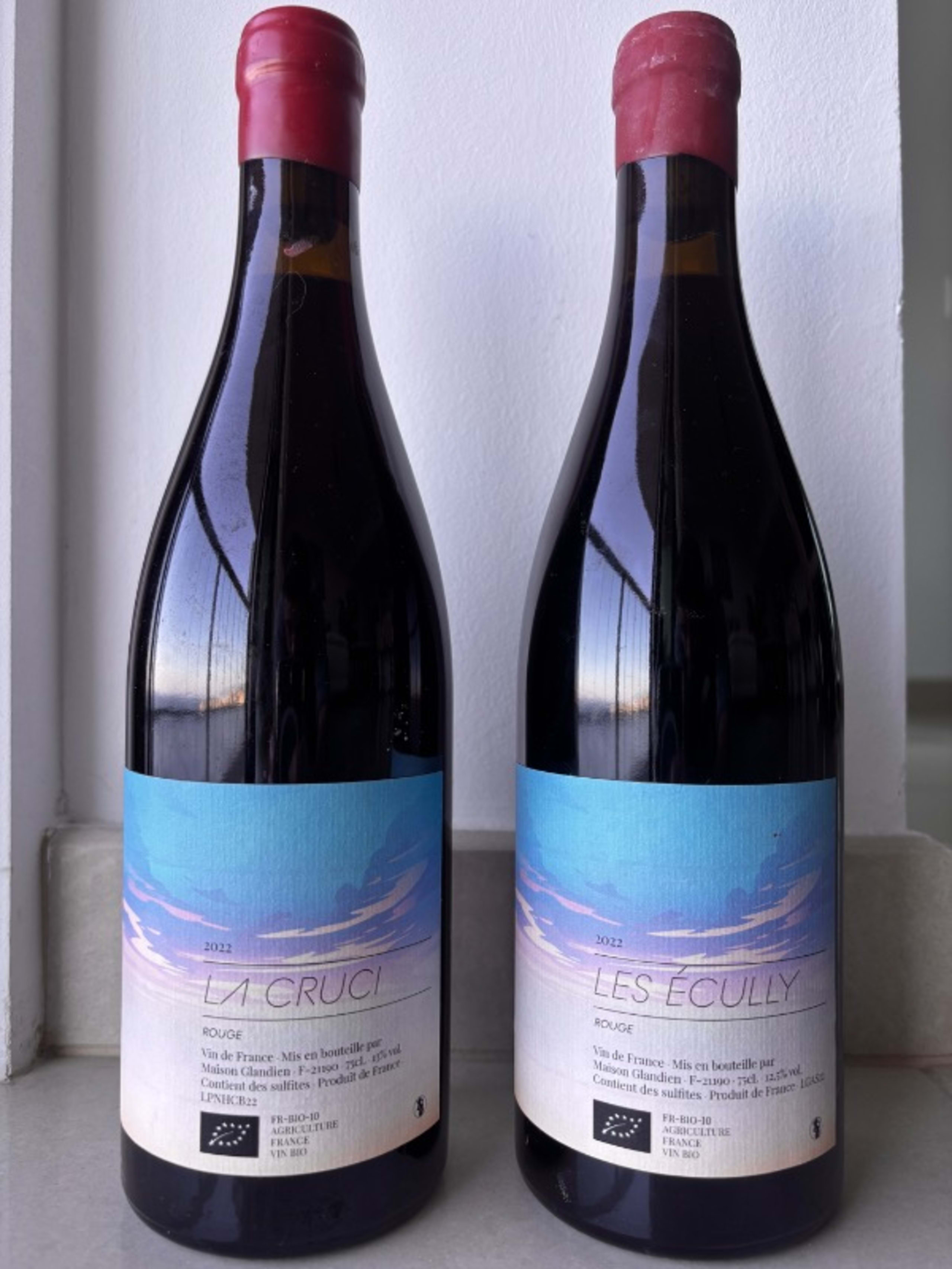 2 x La Cruci les Ecully (Rge/Red), Maison Glandien, Vin de France, 2022