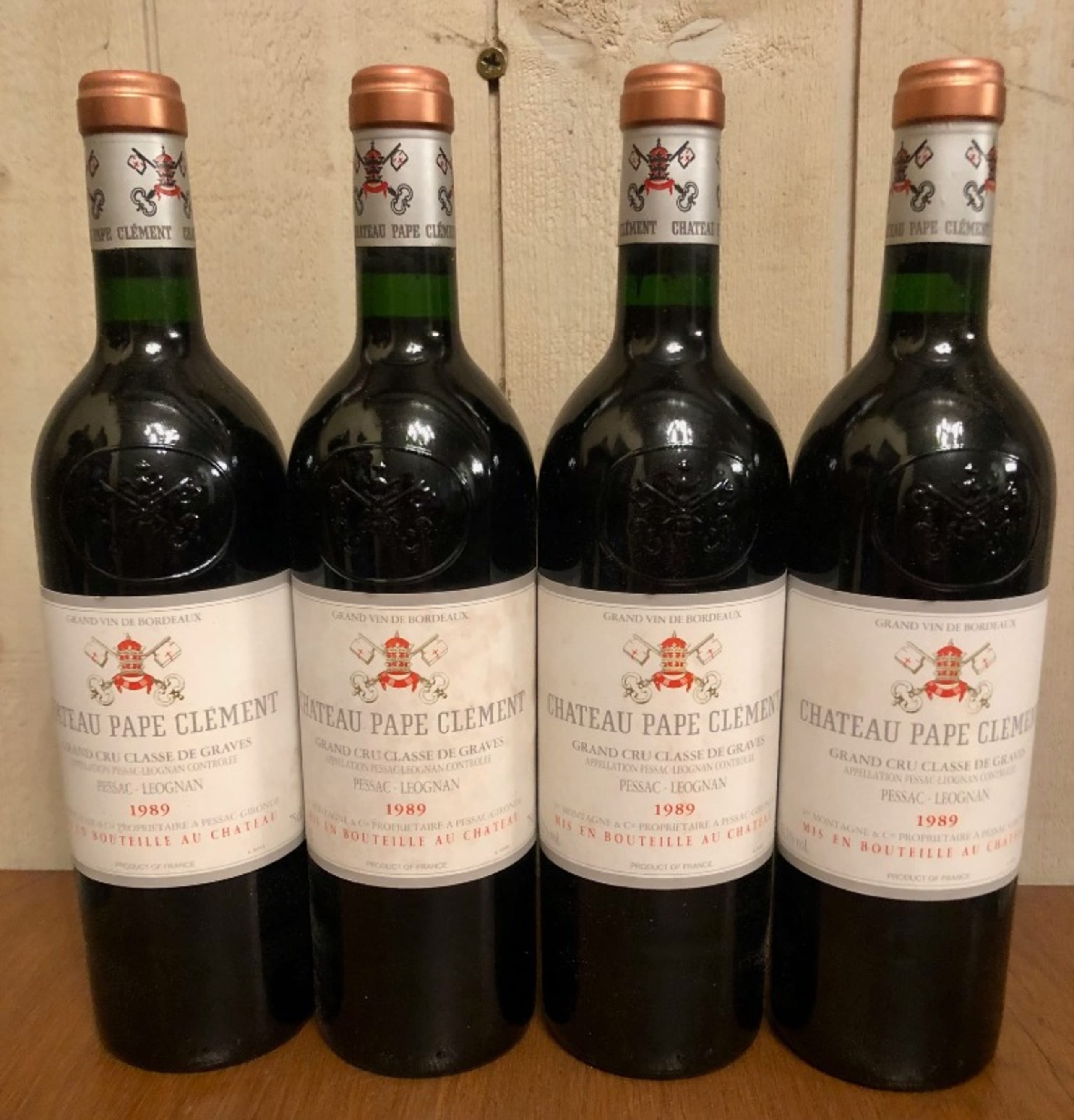 4 x château Pape Clément, Pessac-Léognan, 1989