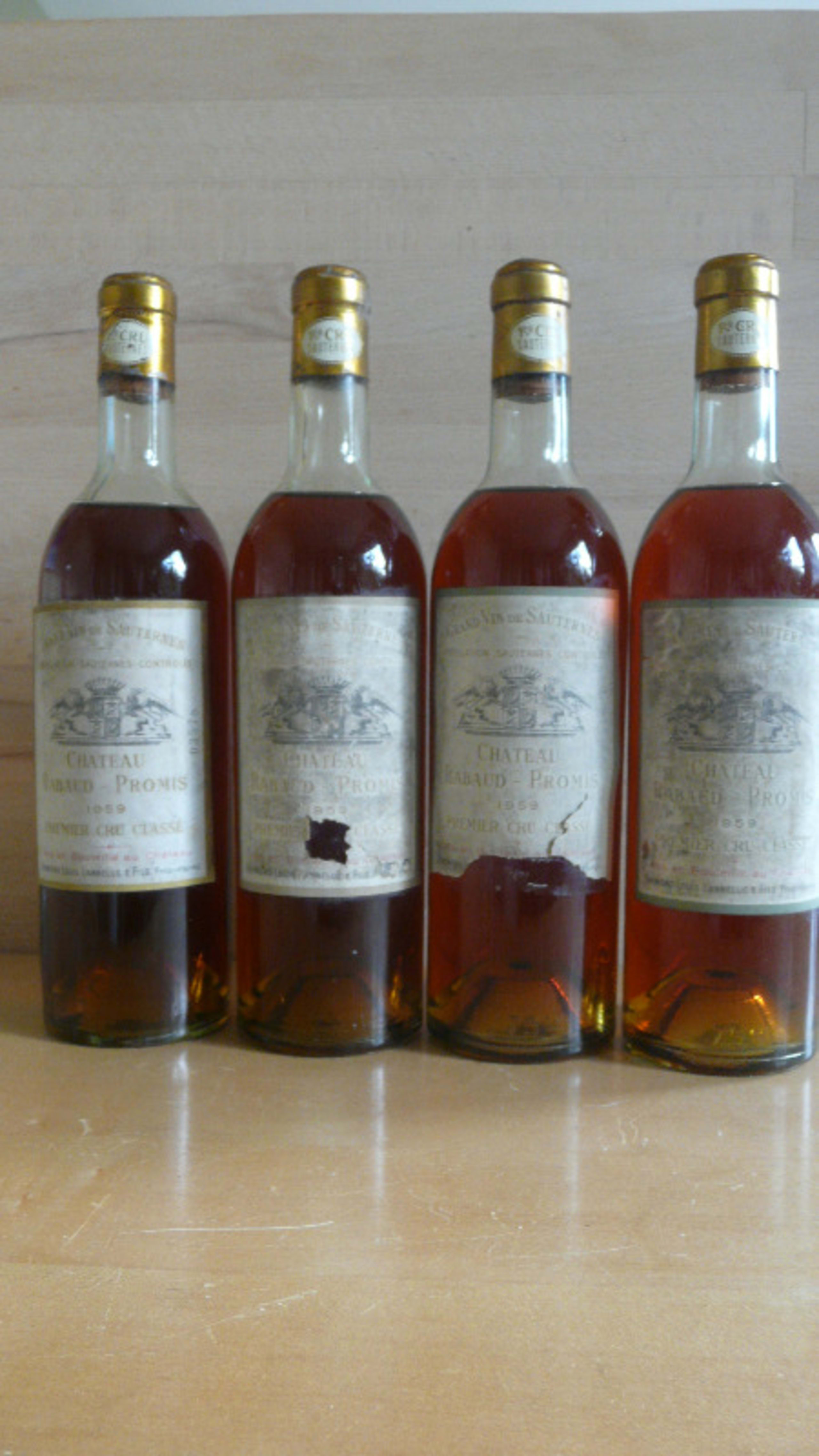 4 x Château Rabaud Promis, Sauternes, 1959