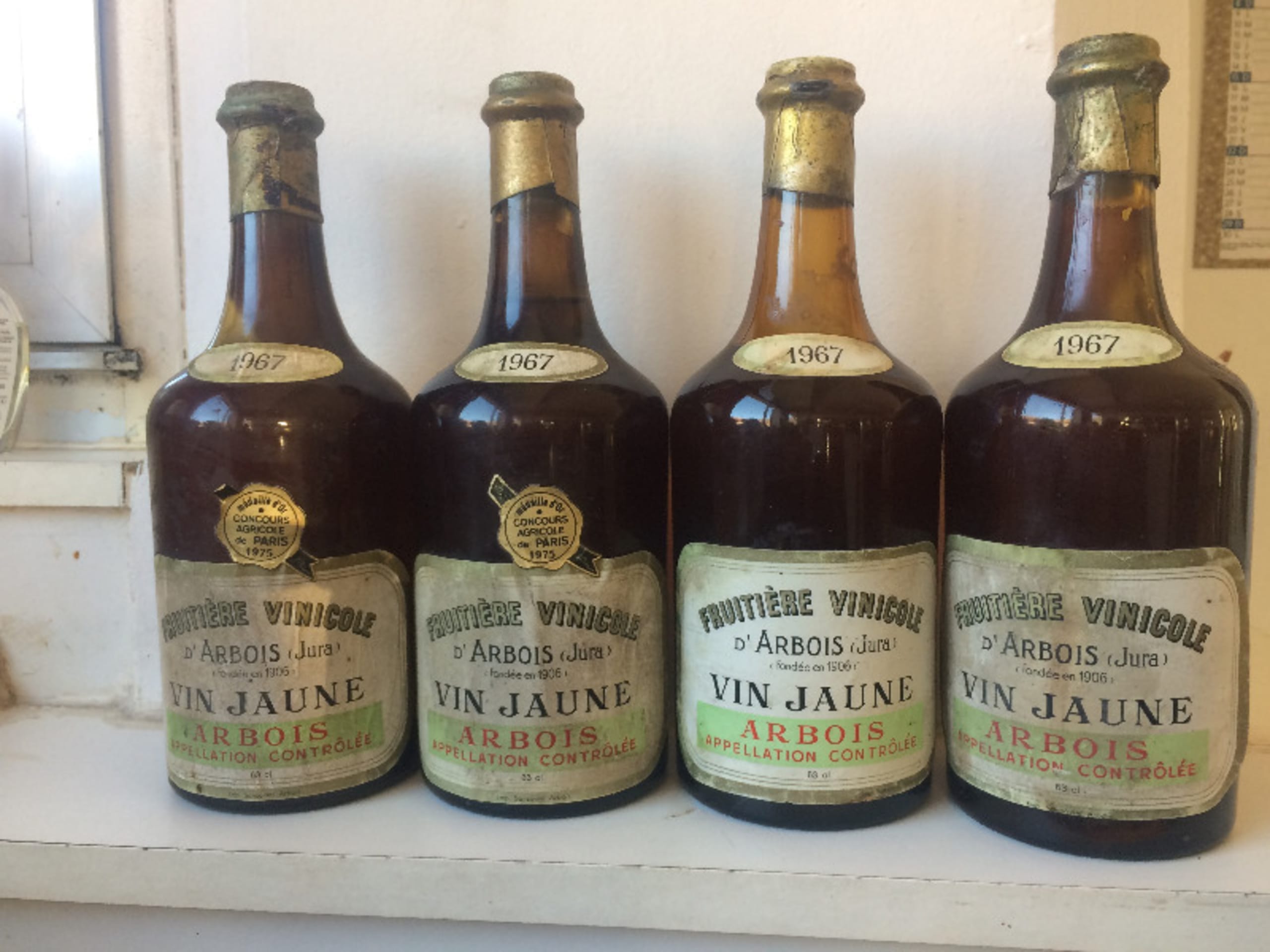 4 x Vin Jaune, La Fruitière Vinicole, Arbois, 1967