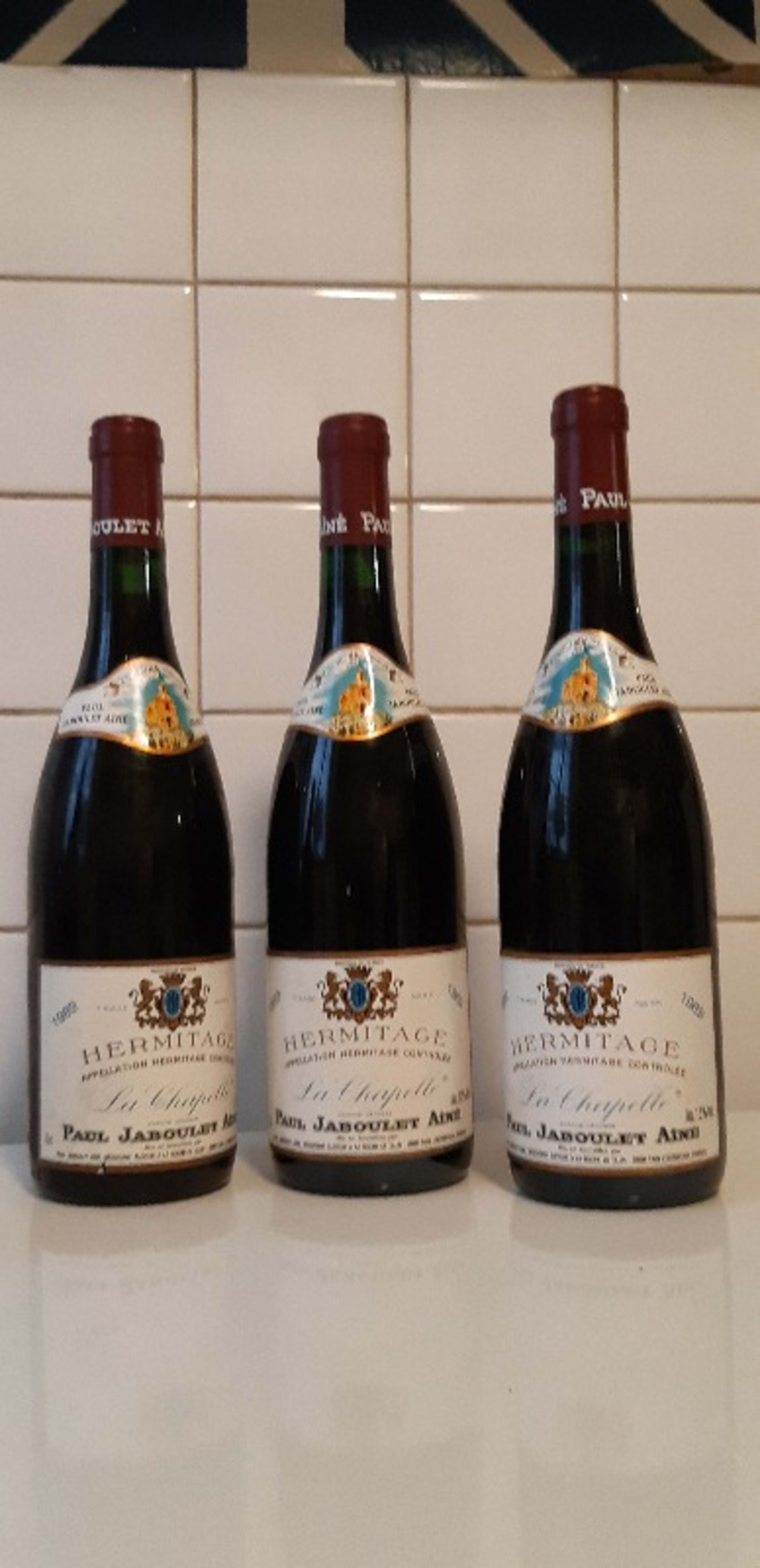 3 x Hermitage, La Chapelle, Paul Jaboulet Aîné, 1989