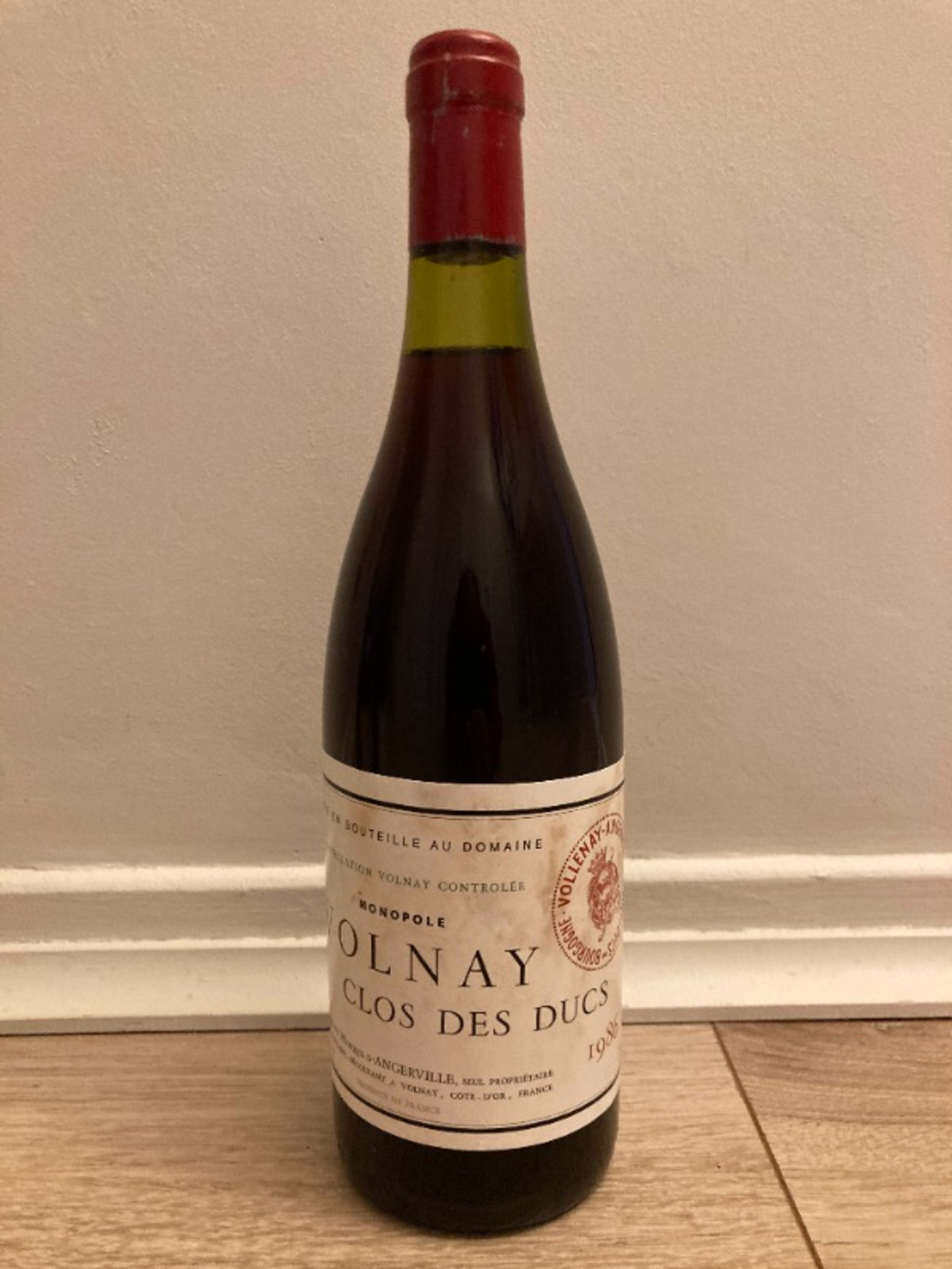 Volnay, 1er cru Clos des Ducs, Marquis d'Angerville, 1986