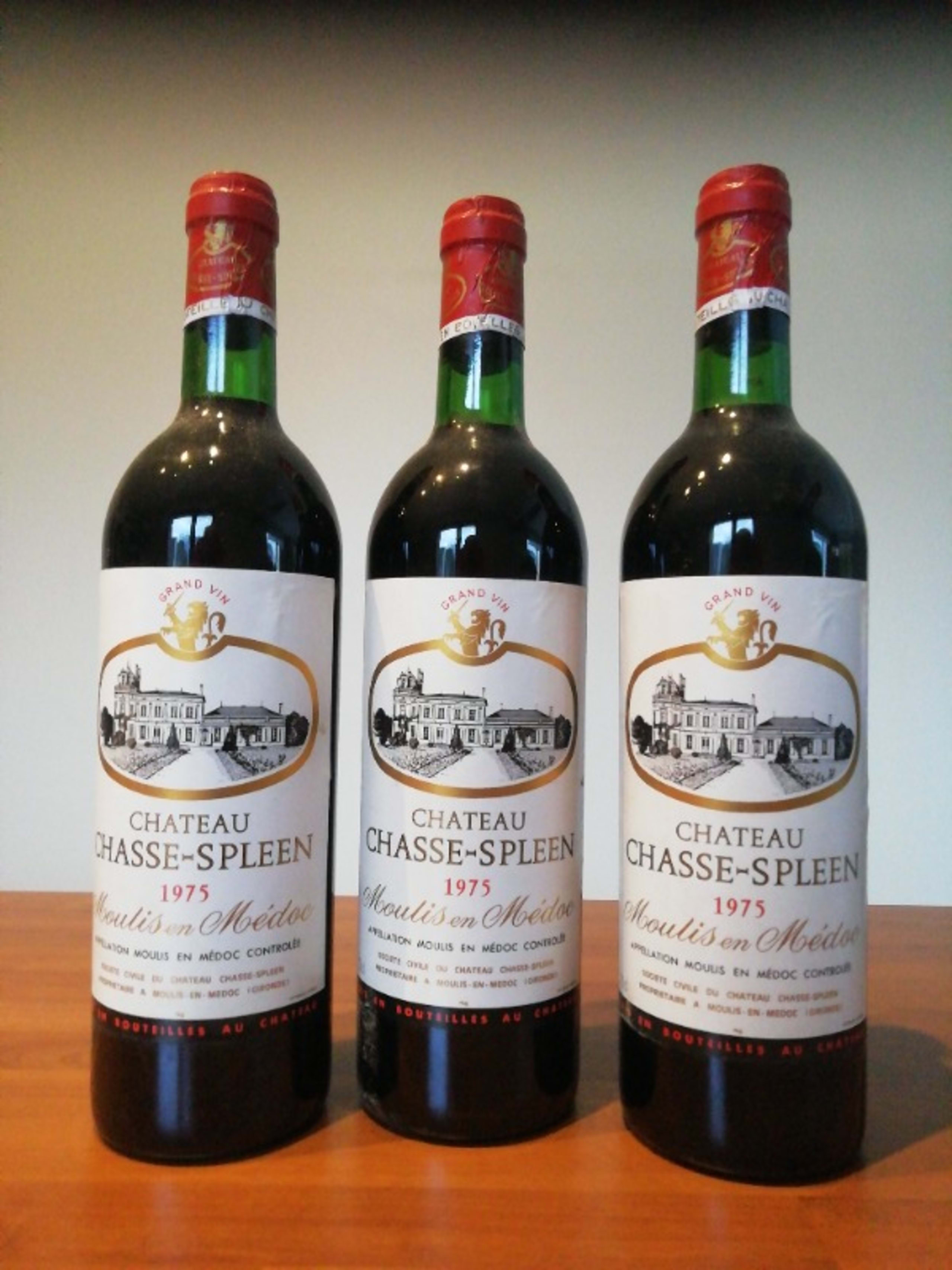 3 X CHASSE-SPLEEN, Moulis ou Moulis-en-Médoc, 1975