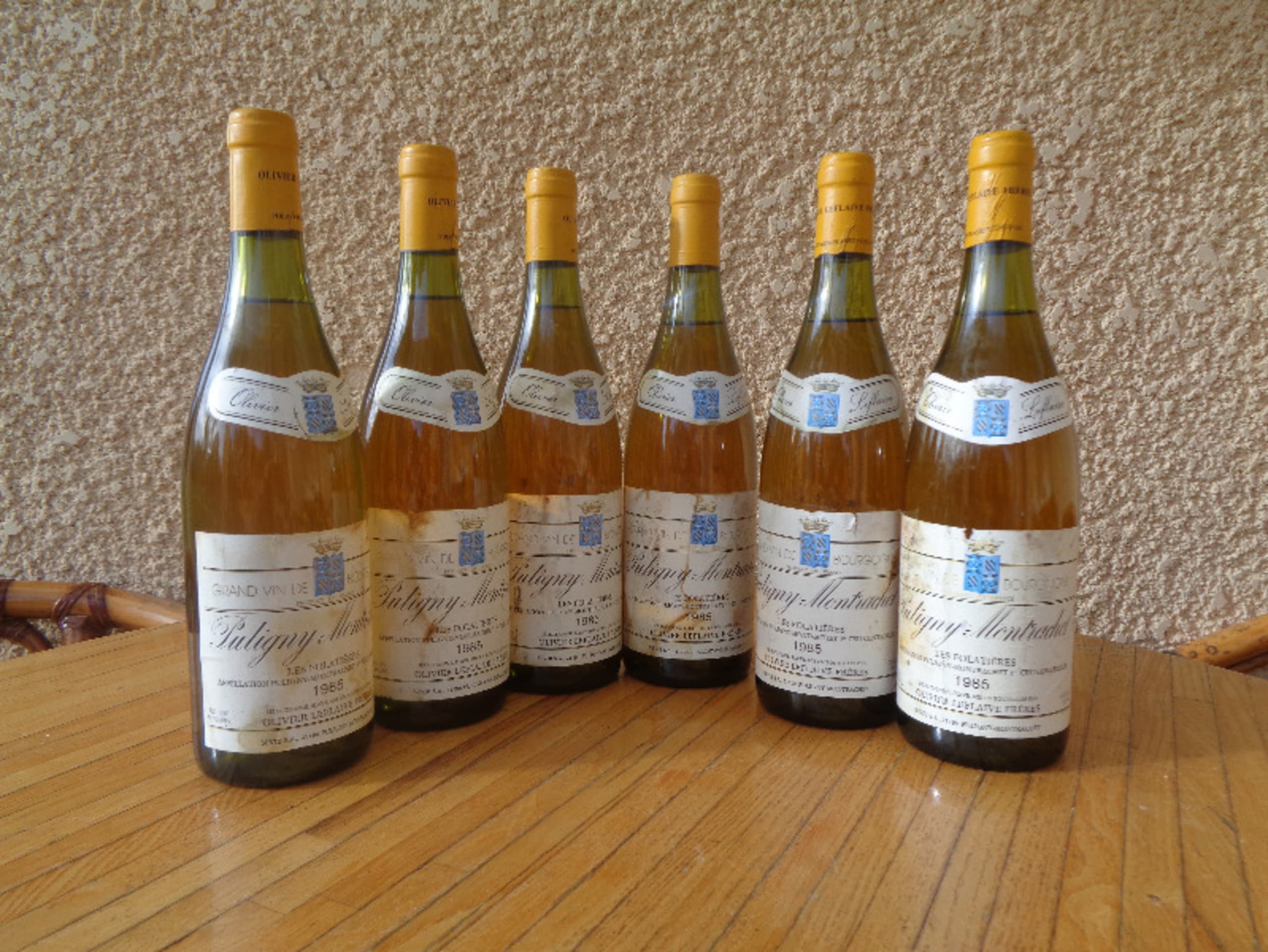 6 x Puligny-Montrachet, 1er Cru, Les Folatières, 1985