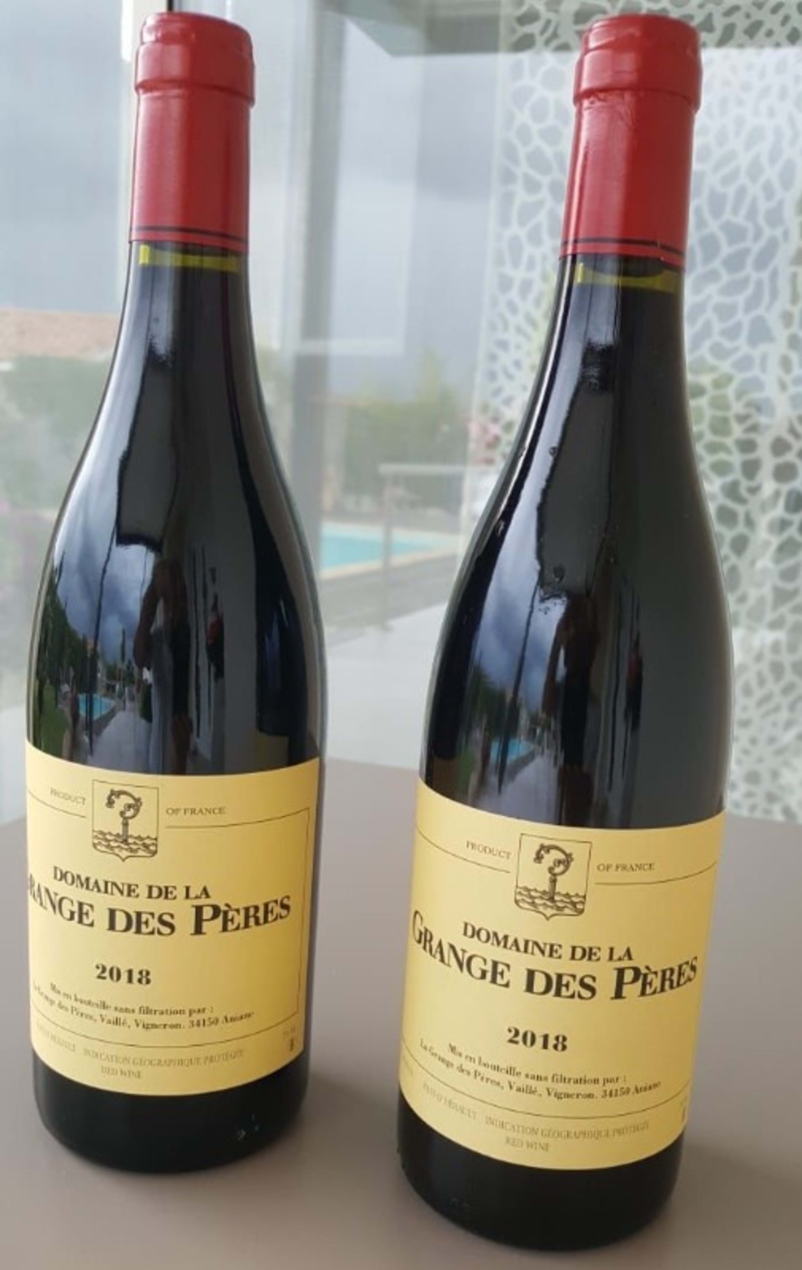 2 x La Grange des Pères, Vin de Pays de l'Hérault, 2018