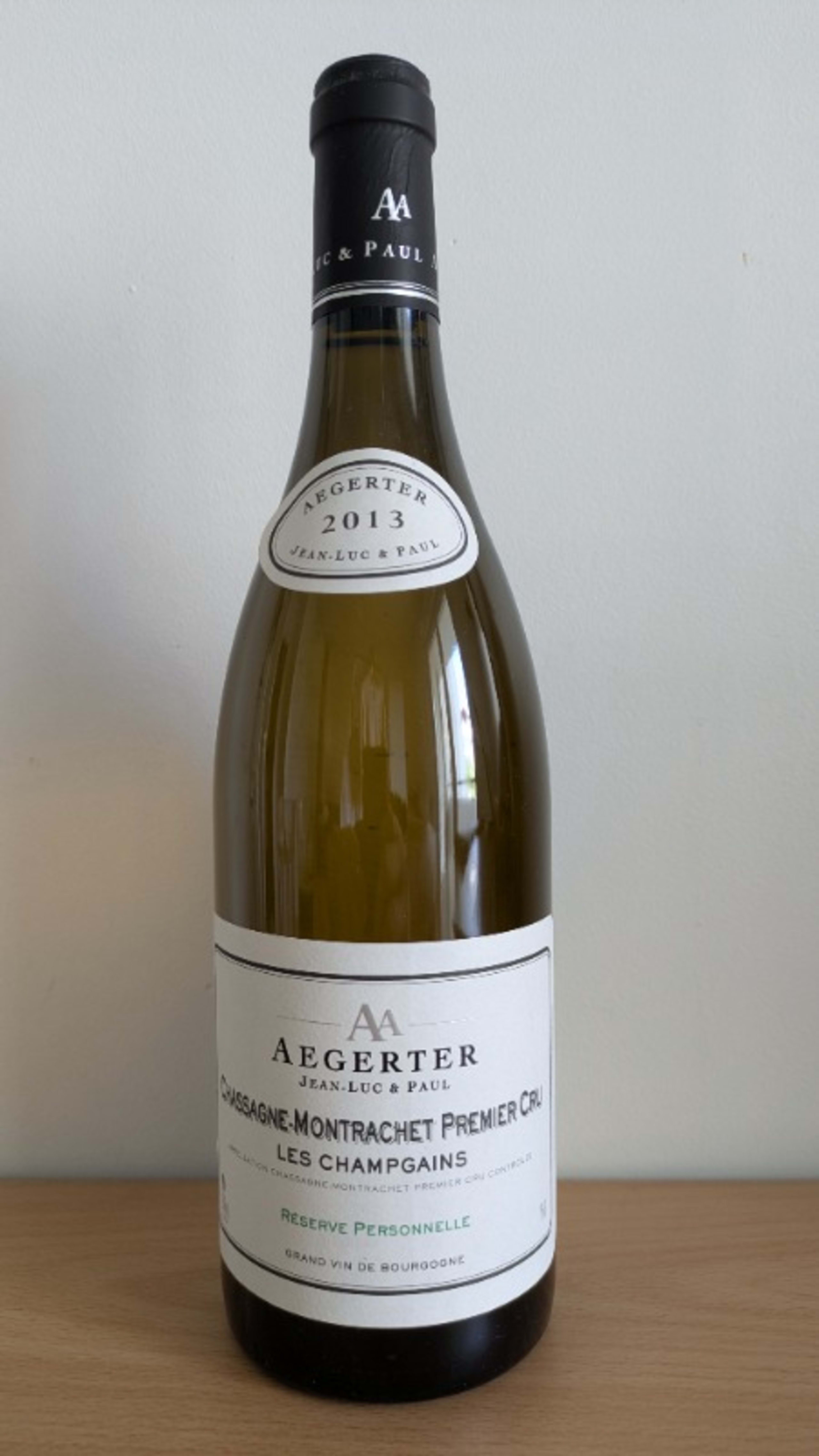 Chassagne-Montrachet, 1er Cru - Les Champgains, Aegerter, 2013