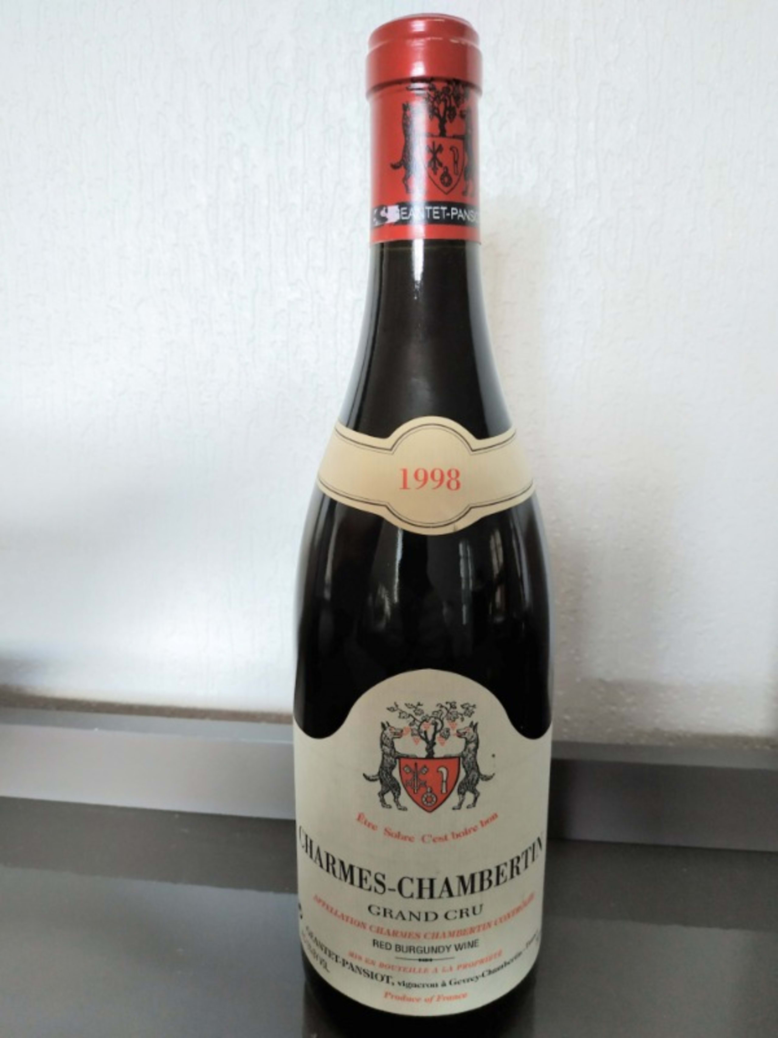 Charmes-Chambertin, Grand Cru, Geantet-Pansiot, 1998
