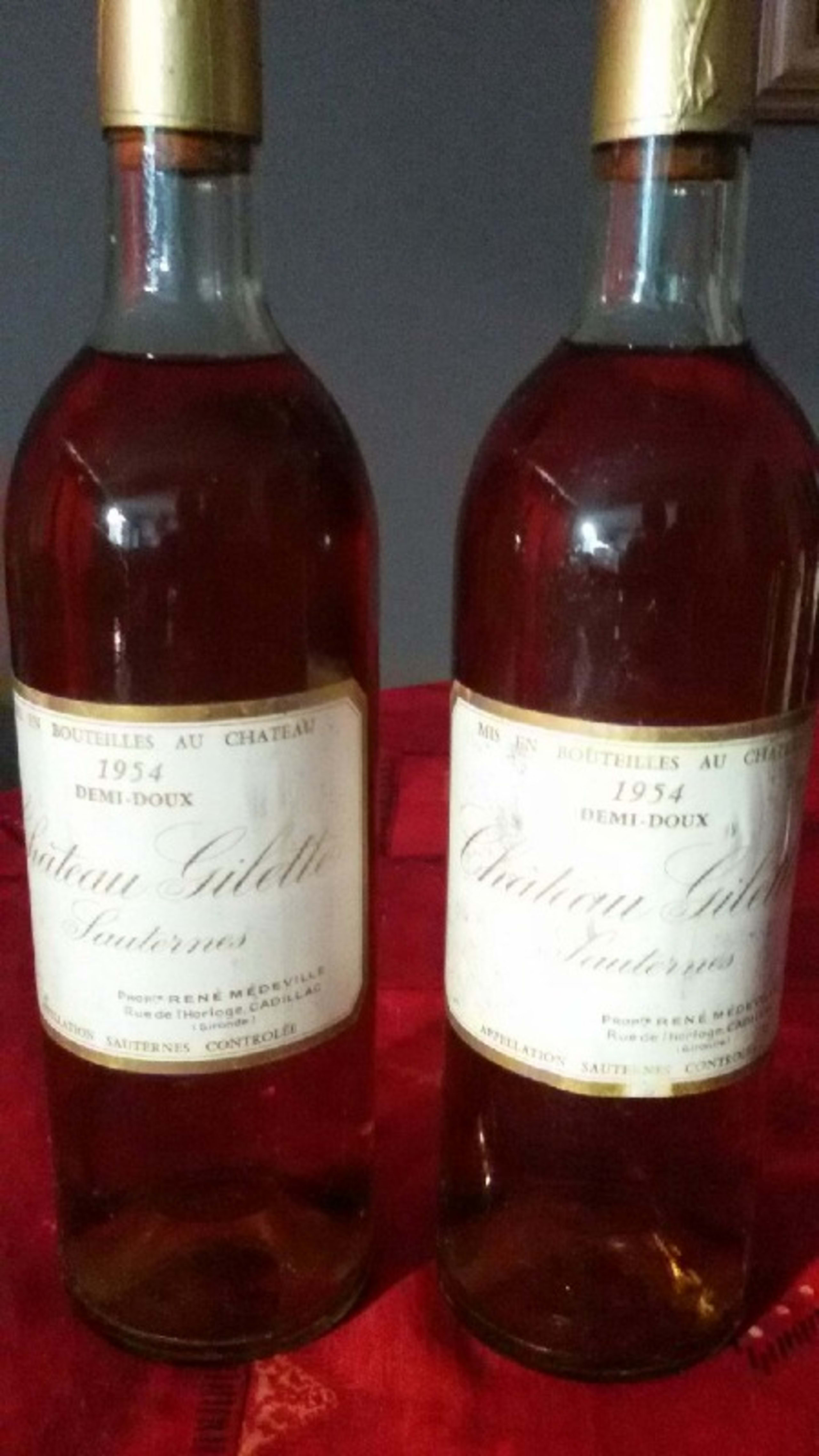 2 x Château Gilette, Sauternes, 1954