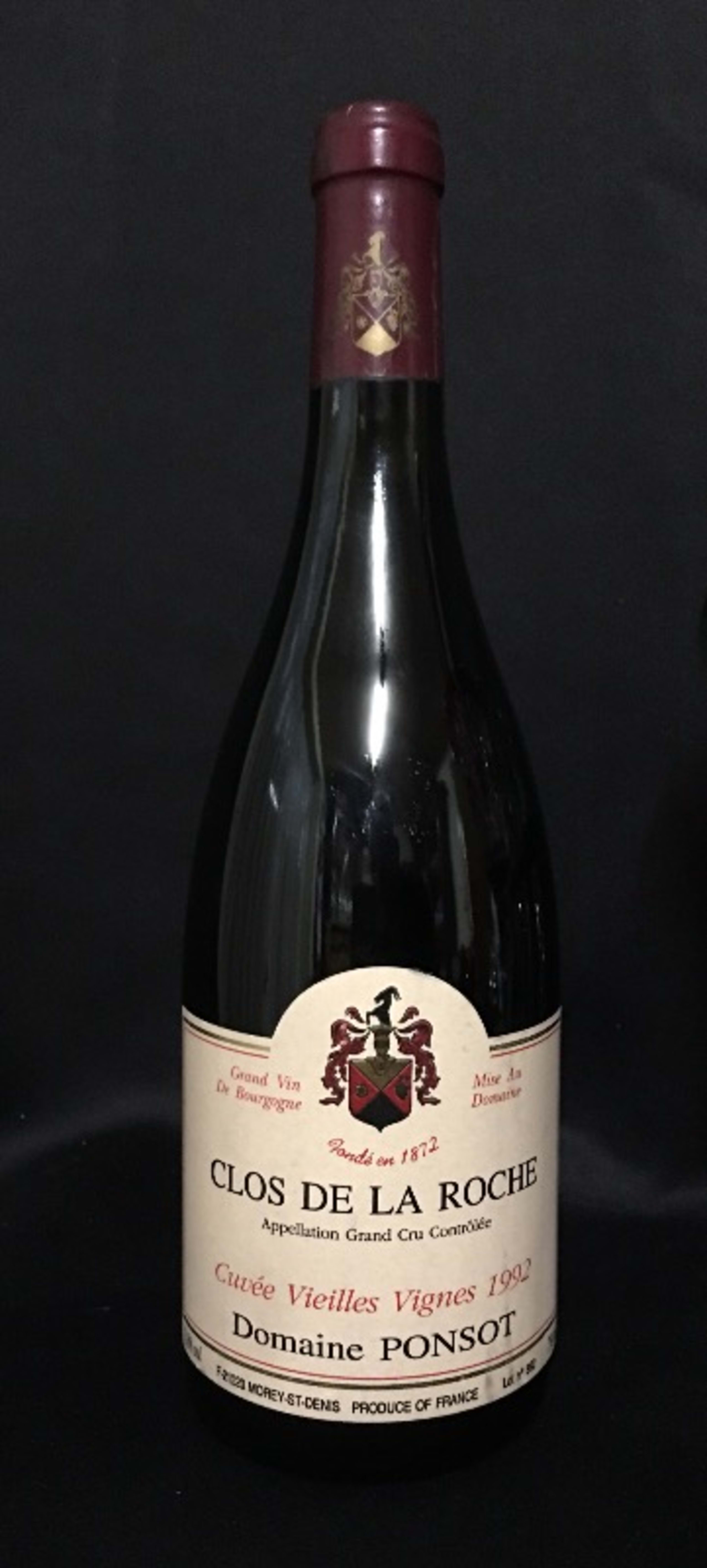 Clos-de-la-Roche, CUVÉE VIEILLES VIGNES, PONSOT, 1992