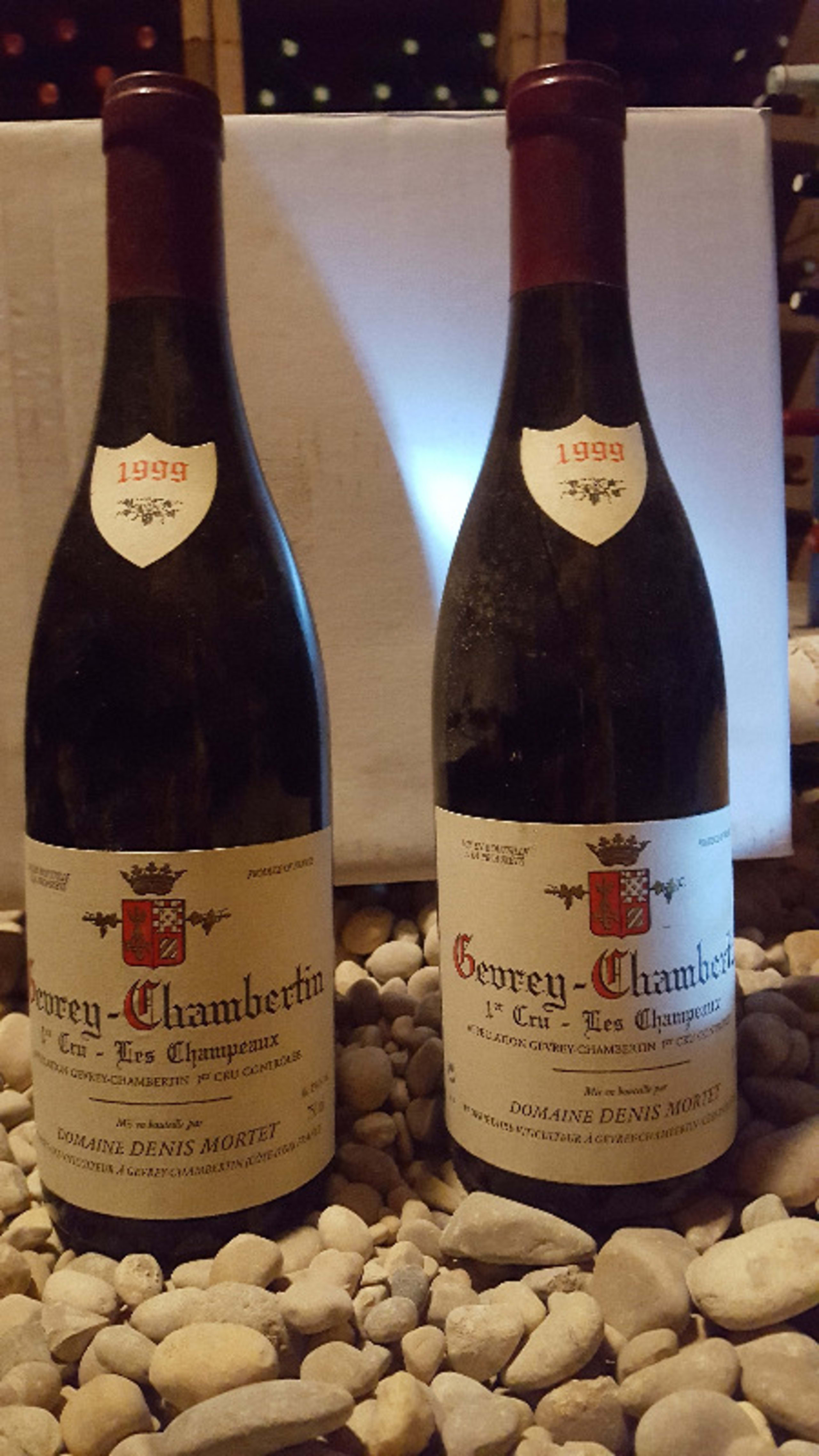 2 x Gevrey-Chambertin, 1er cru les Champeaux, Denis Mortet, 1999