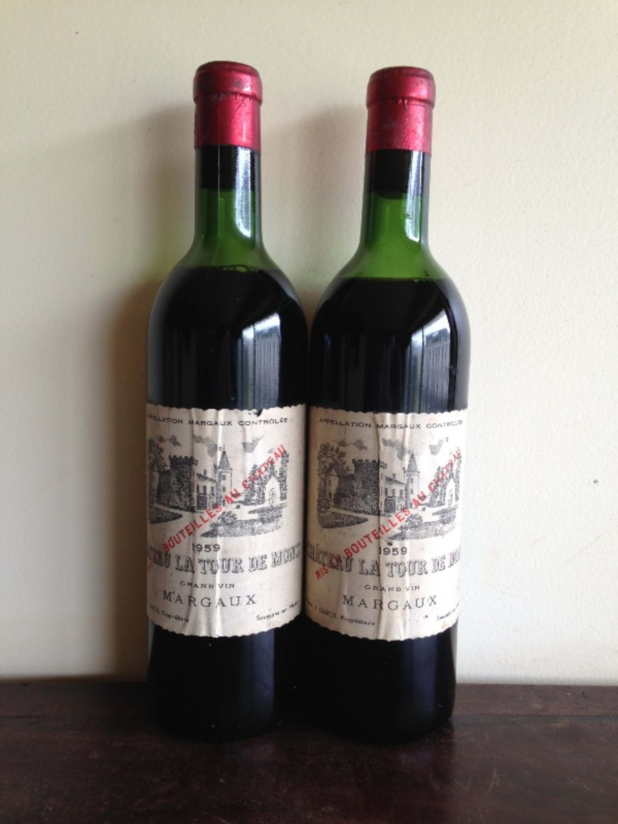 2x LA TOUR DE MONS, Margaux, 1959