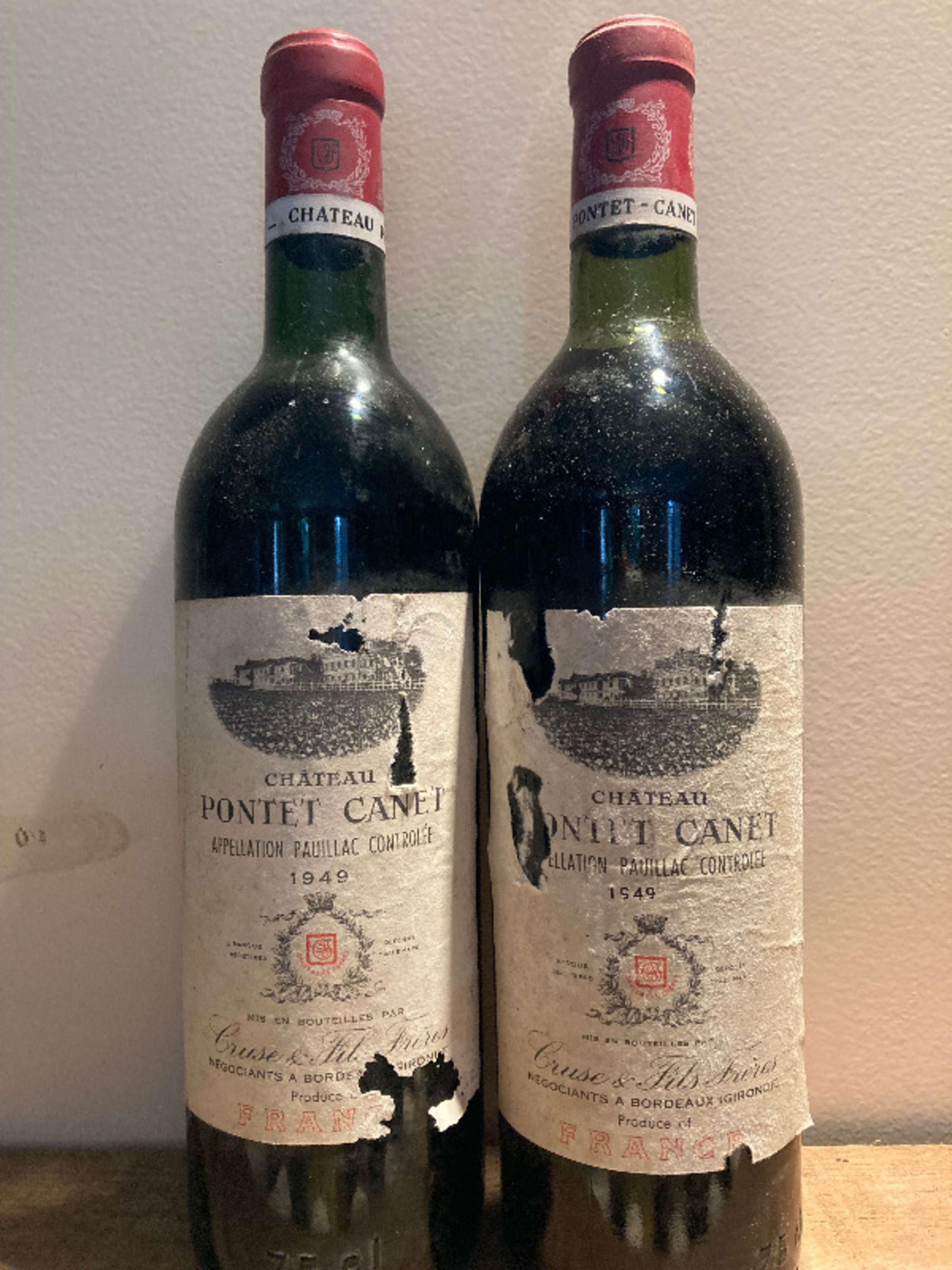 2 x Château Pontet Canet, Pauillac, 1949