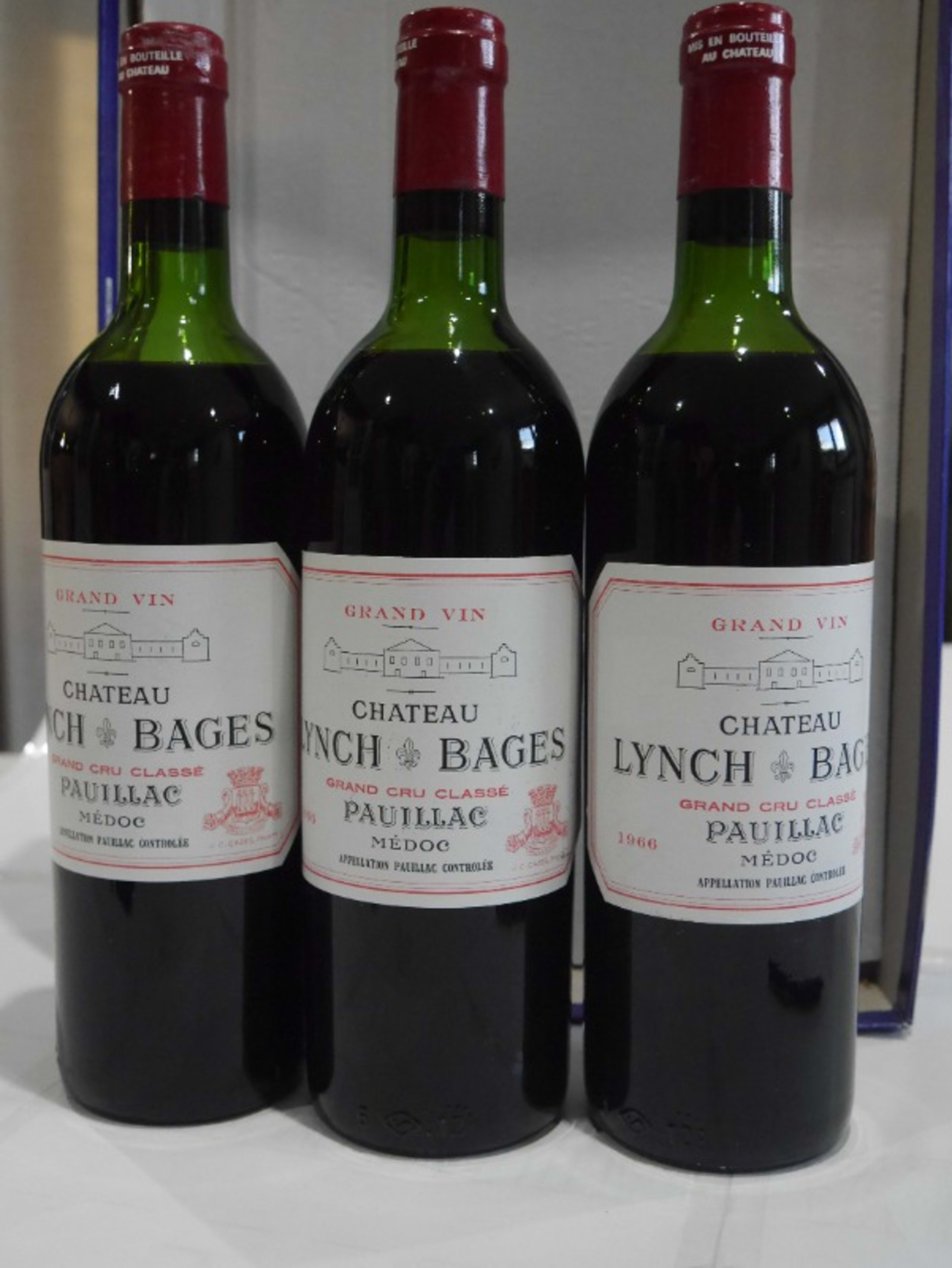 3 x Château Lynch Bages, Pauillac, 1966