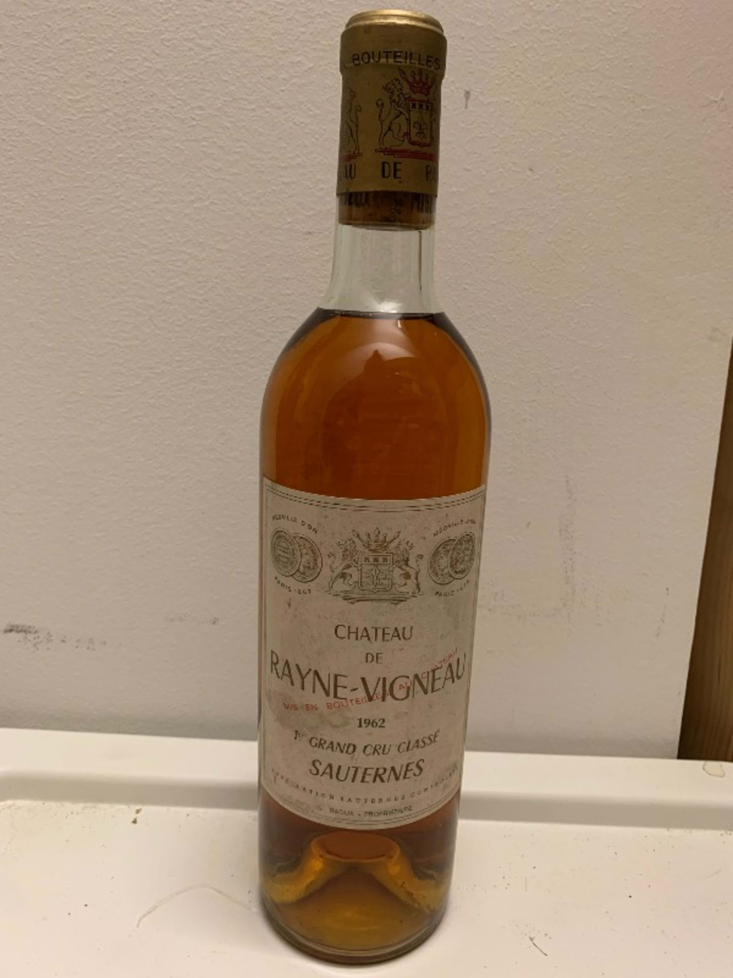 Château Rayne-Vigneau, Sauternes, 1962