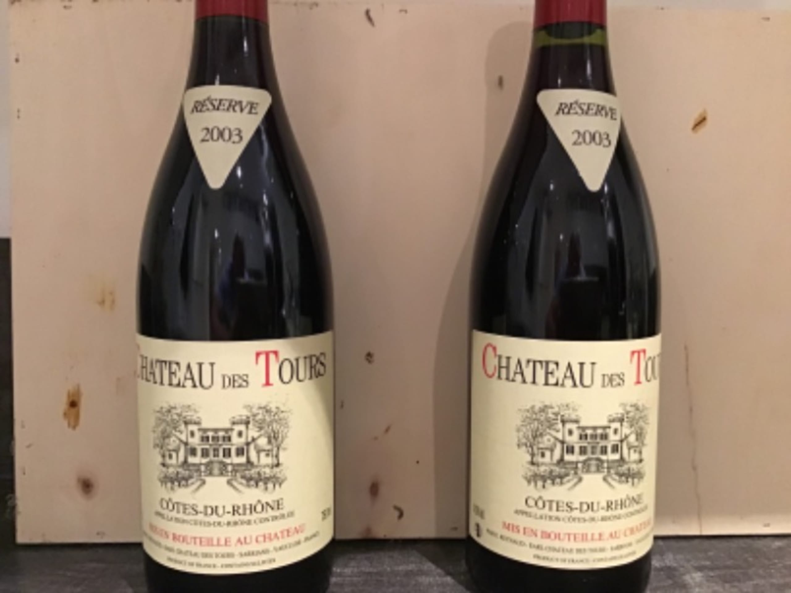 2 x Côtes-du-Rhône, Château des Tours, 2003