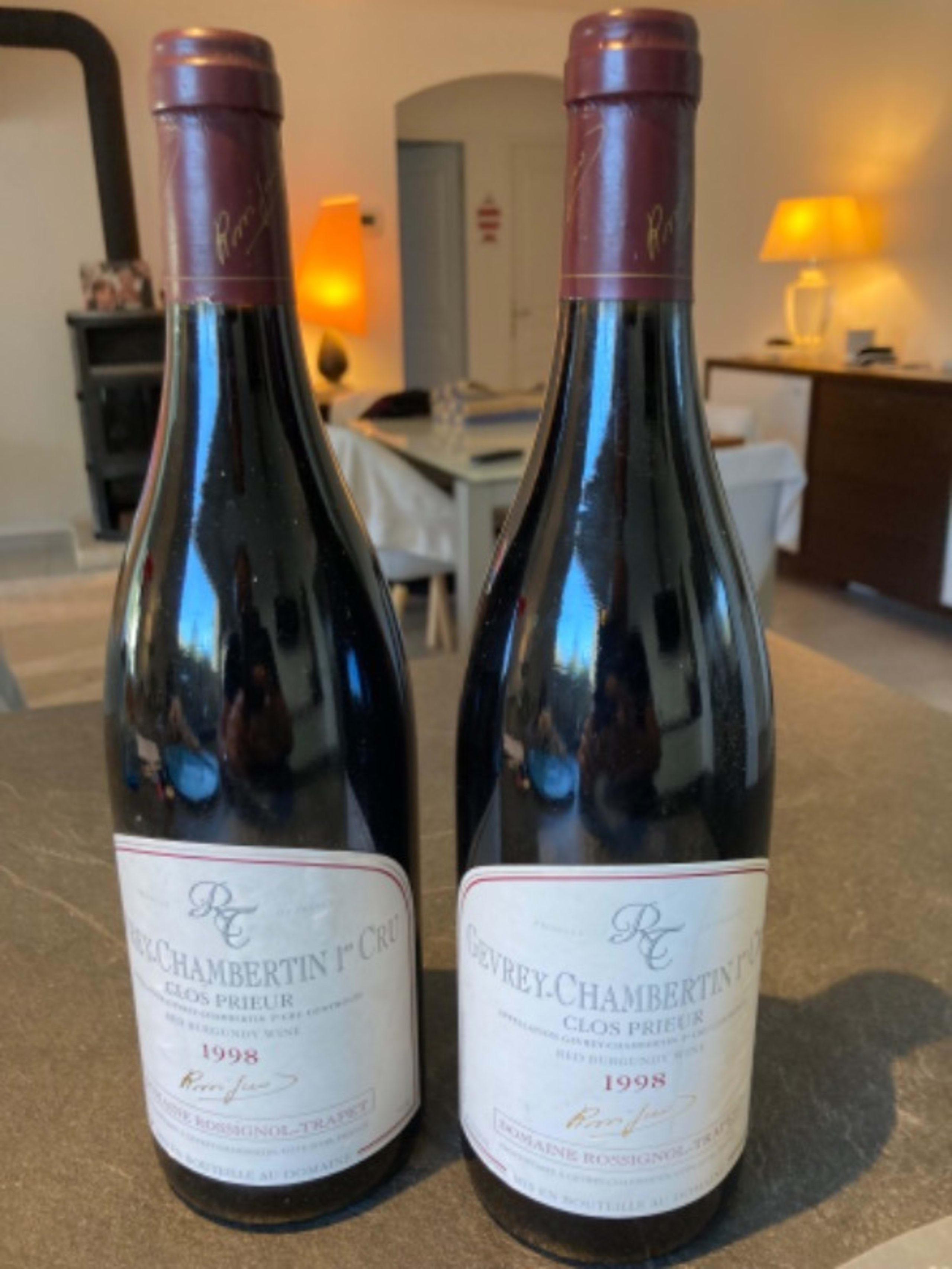 2 x Gevrey-Chambertin, Clos Prieur, Domaine Rossignol-Trapet, 1998