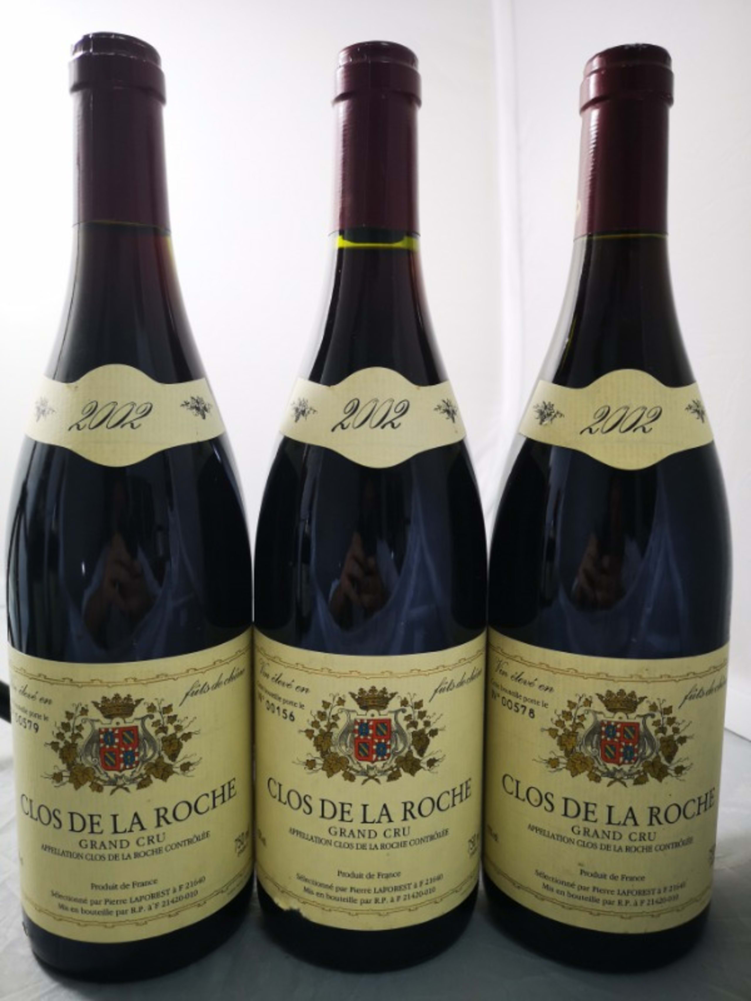 3 X Clos-de-la-Roche, Grand cru, Pierre Laforest, 2002