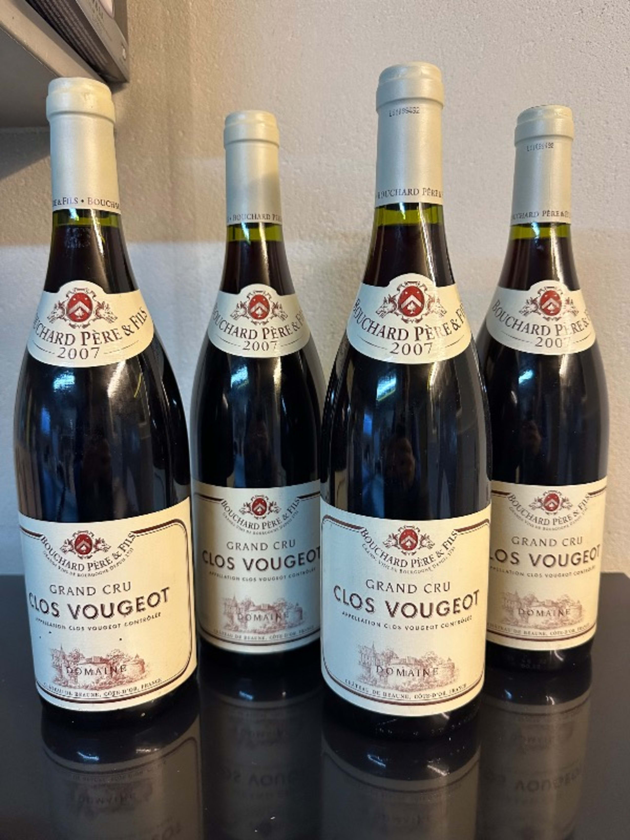 4 x Clos de Vougeot, Grand Cru, Bouchard, 2007
