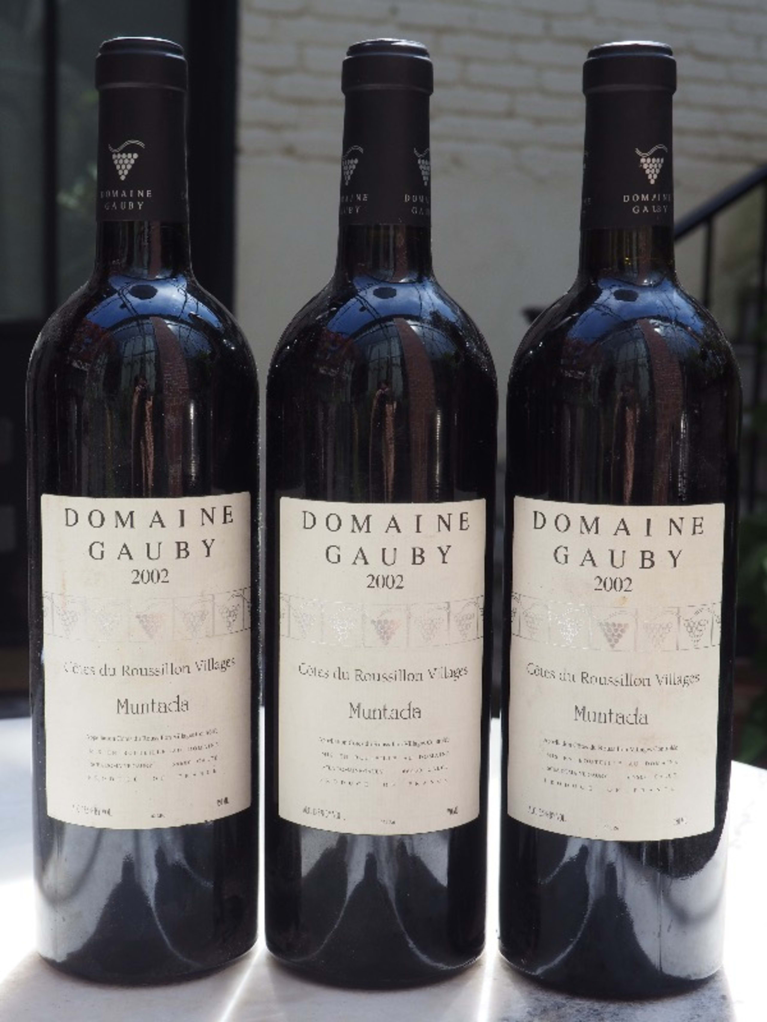 3 x Muntada, Gauby, Côtes-du-Roussillon Villages, 2002